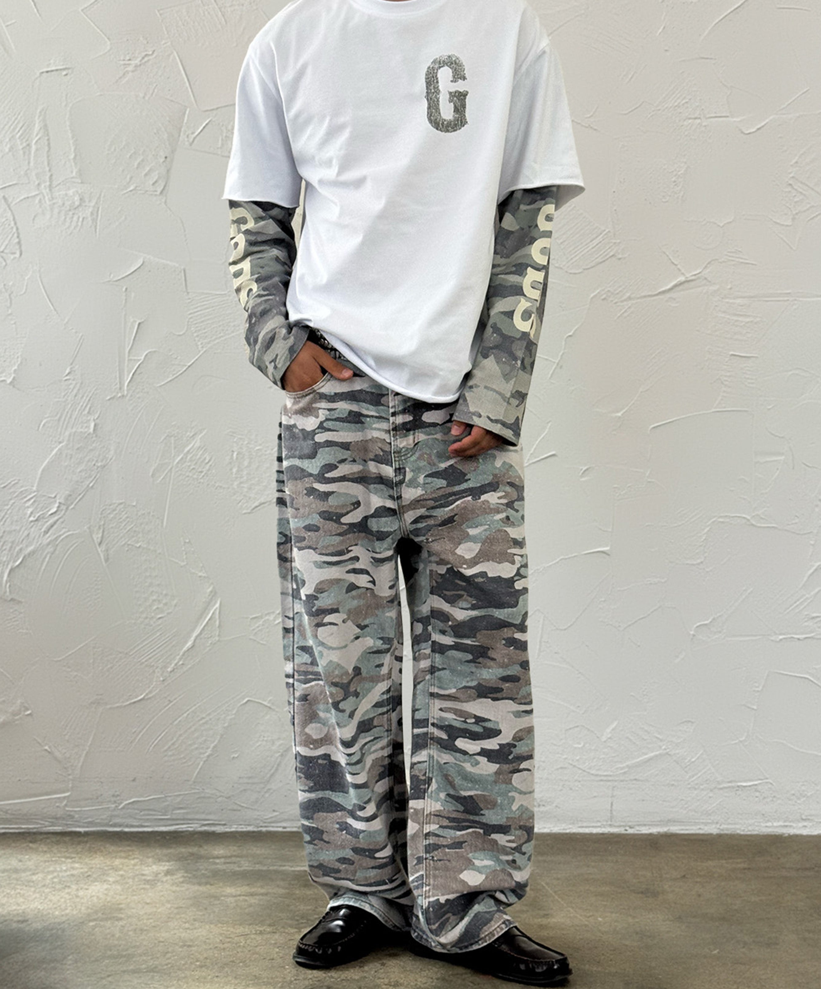 Camouflage Jeans Military Green