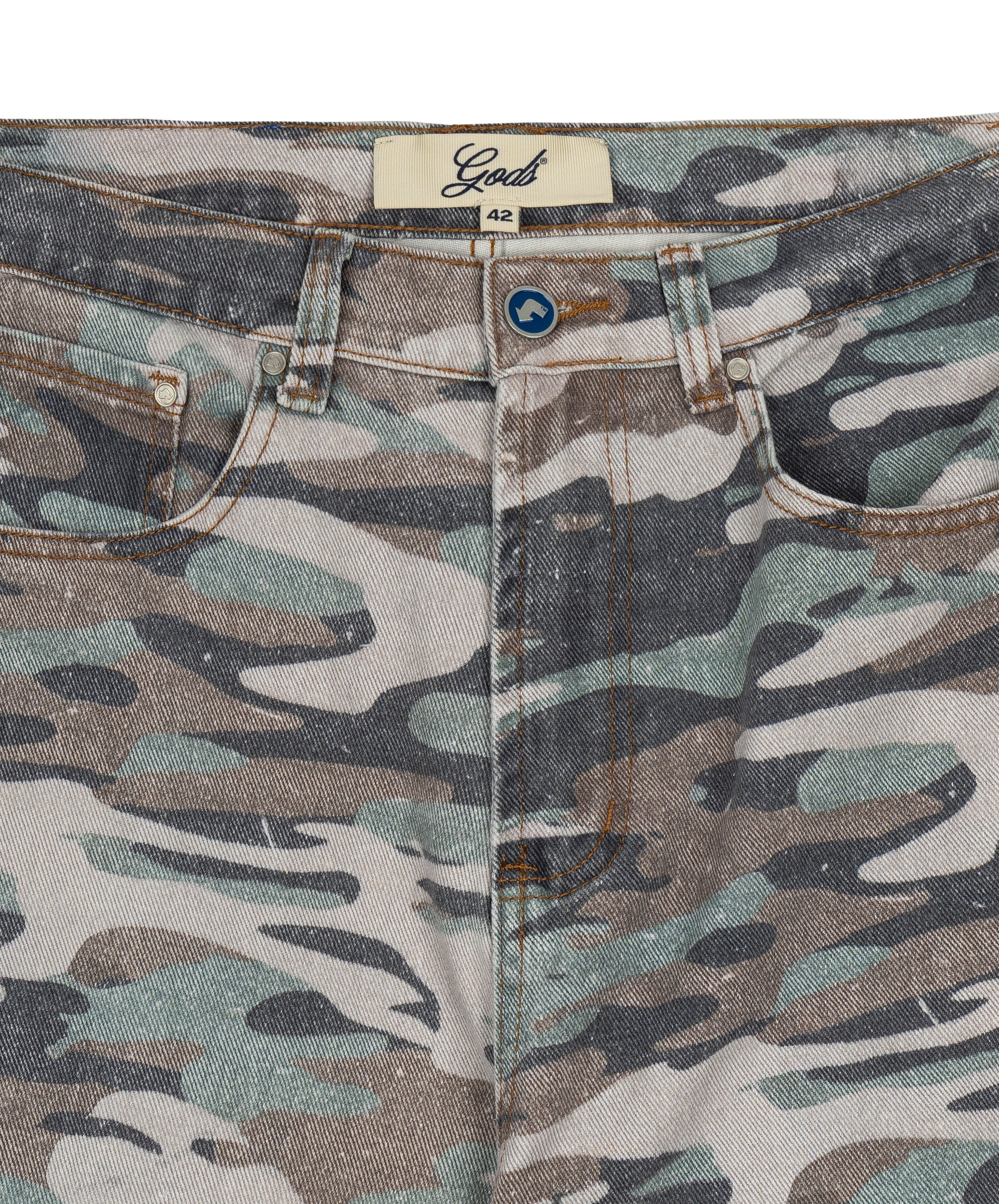 Camouflage Jeans Military Green