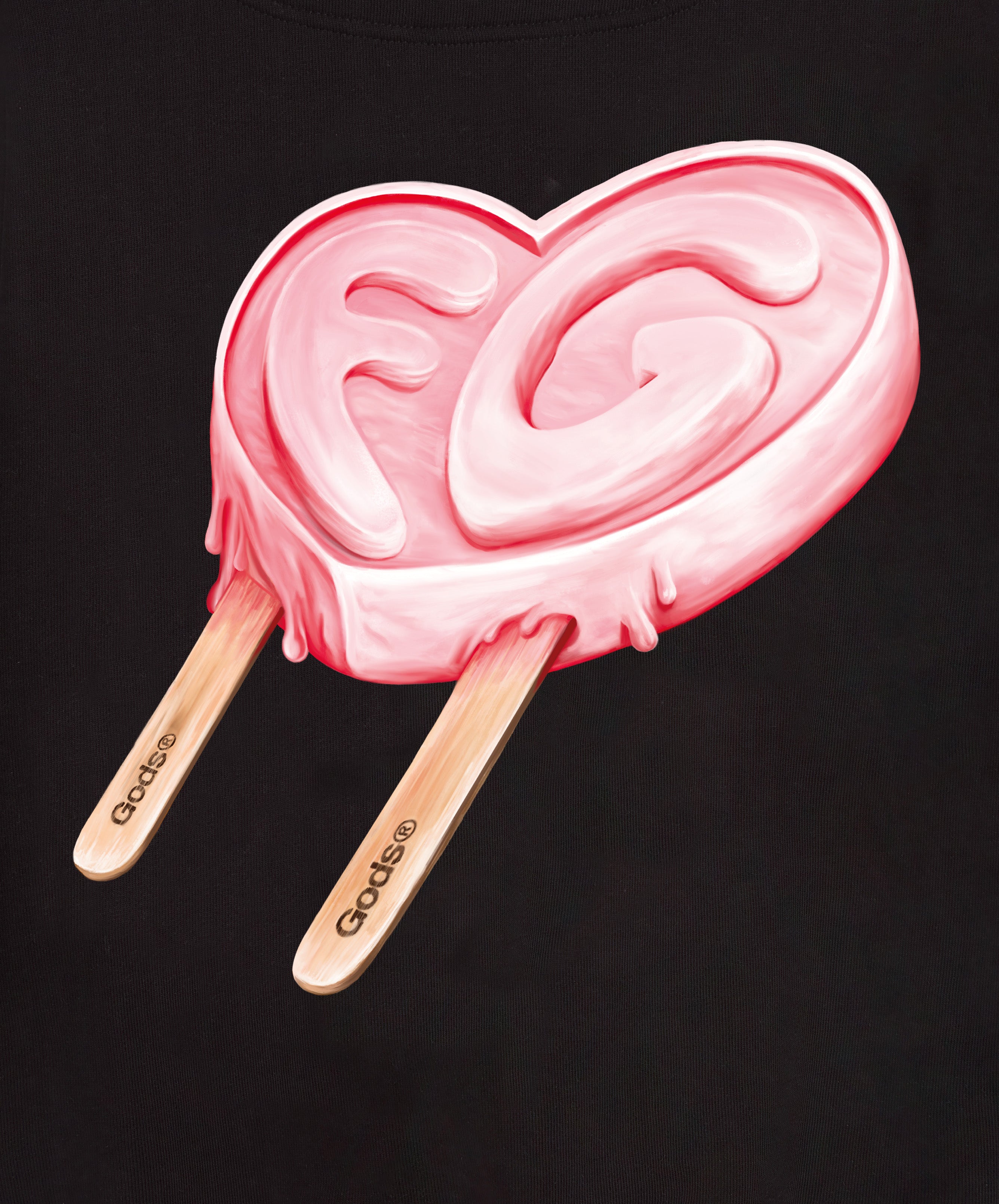 Iced Heart Hoodie Black