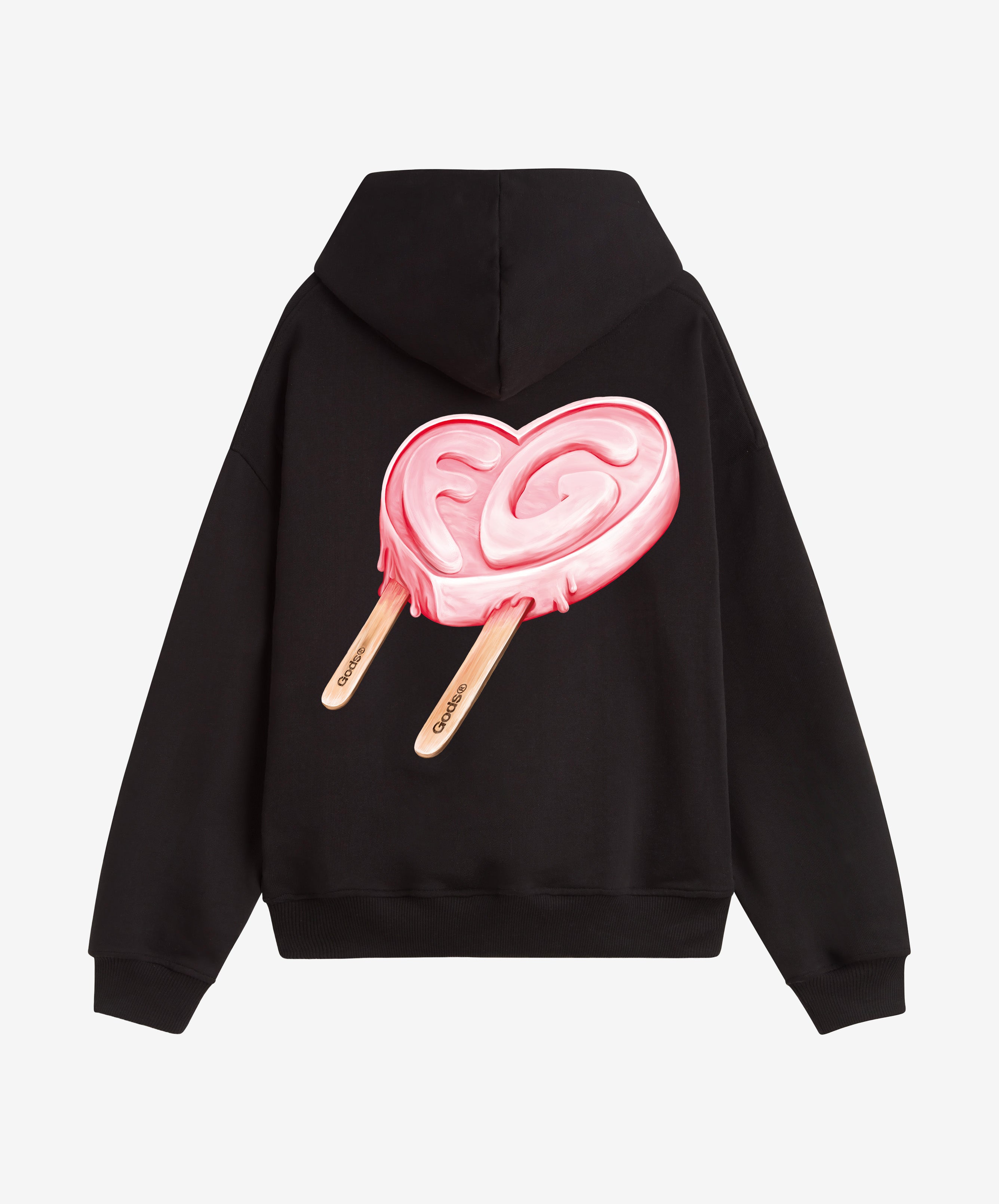 Iced Heart Hoodie Black
