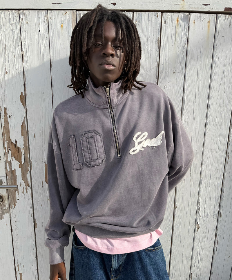 10 Half Zip Dark Grey