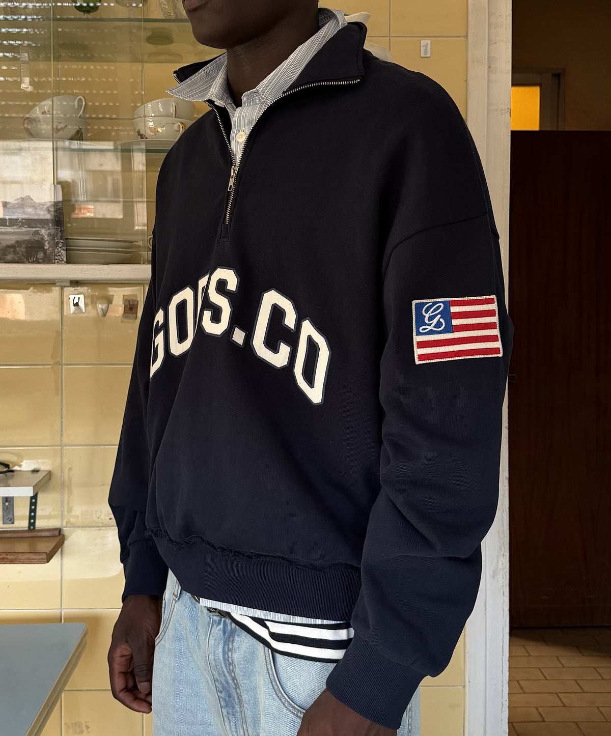 Gods.Co Half Zip Navy