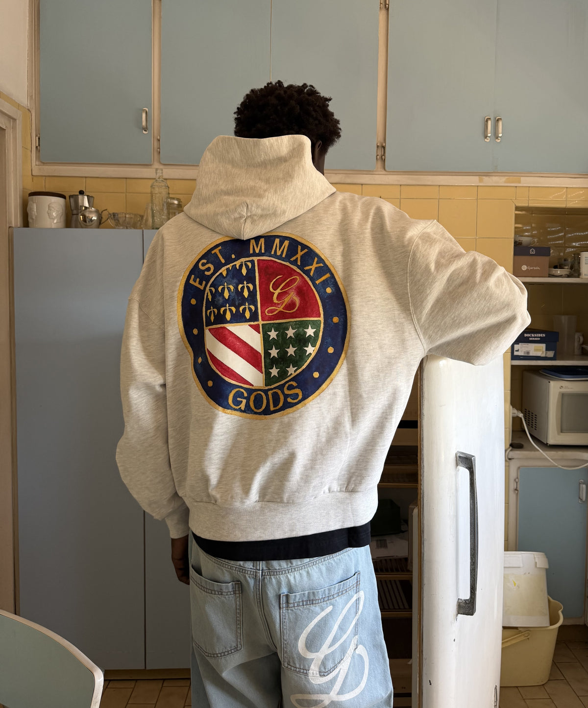 Heraldic Hoodie Grey