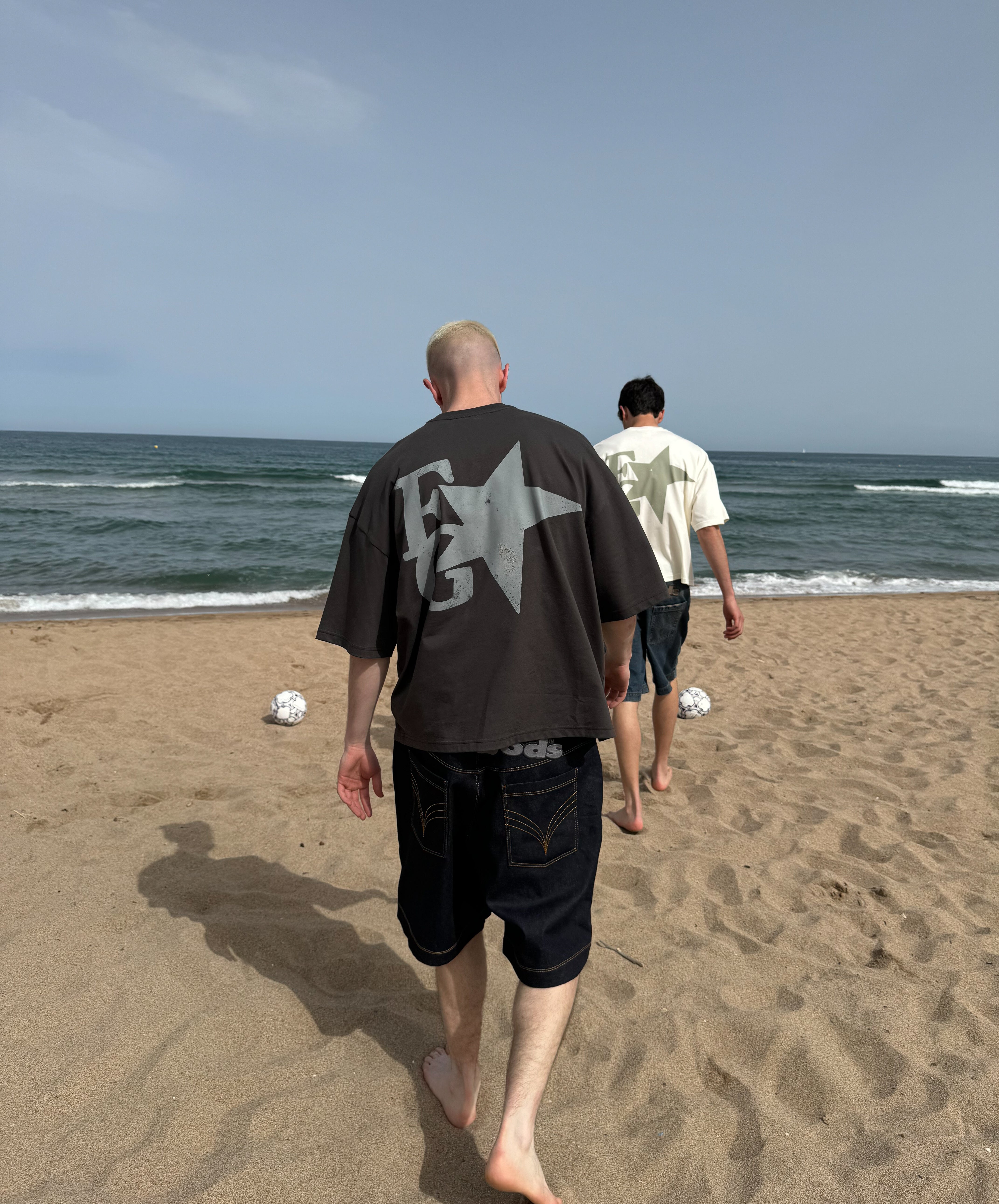 Star Boxy Tee Dark Grey