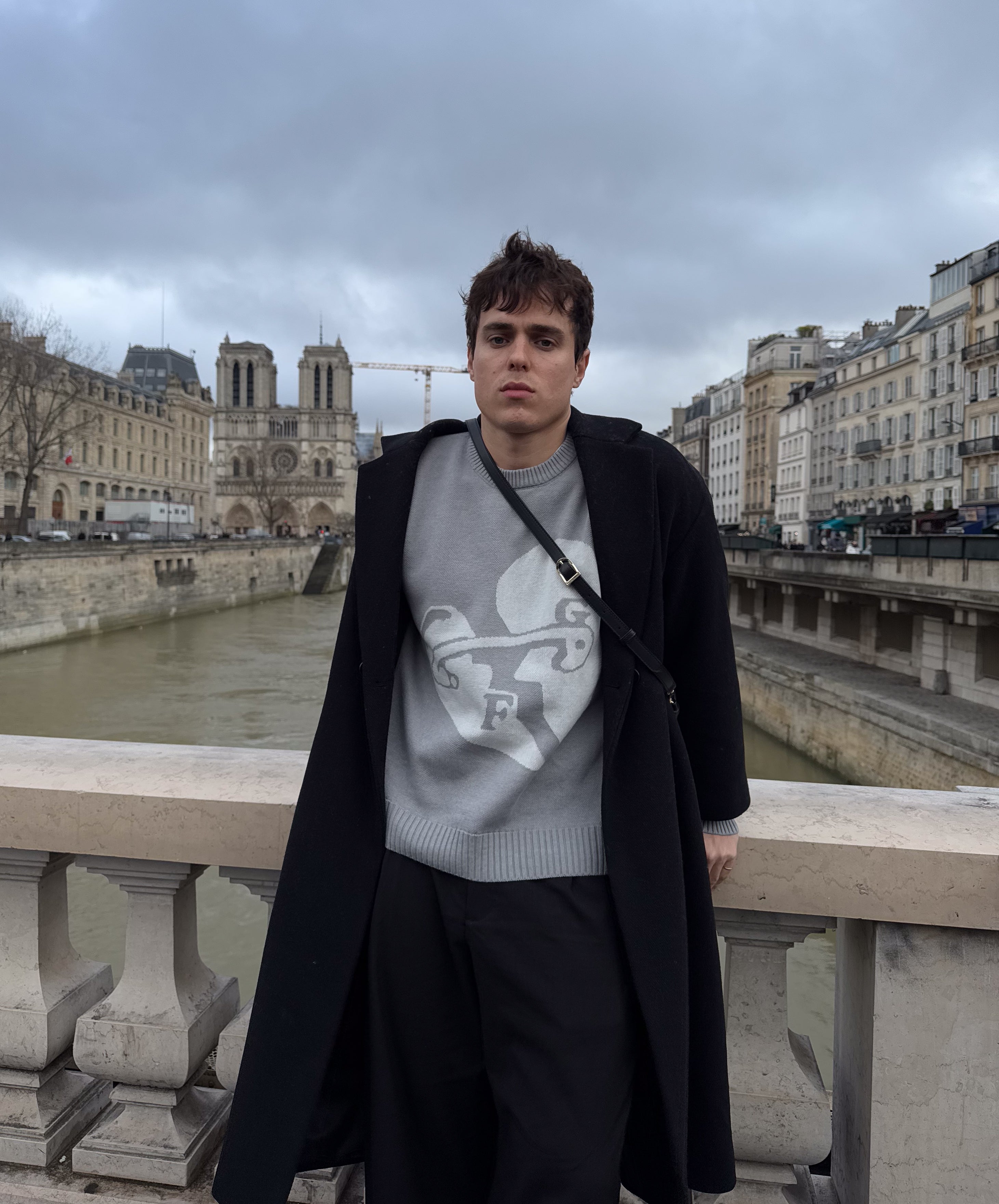 Valentine'S Knitted Sweater Light Grey