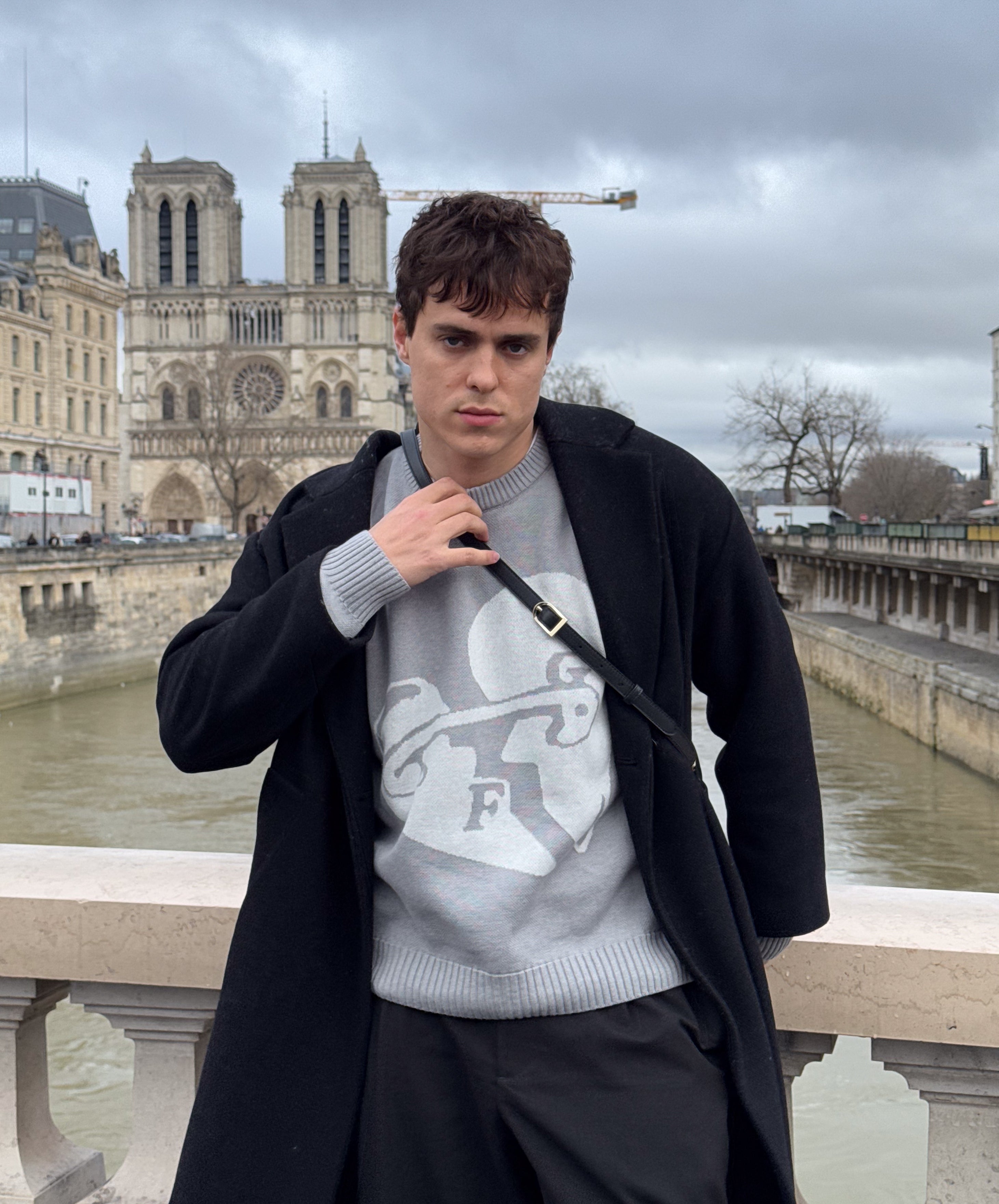 Valentine'S Knitted Sweater Light Grey