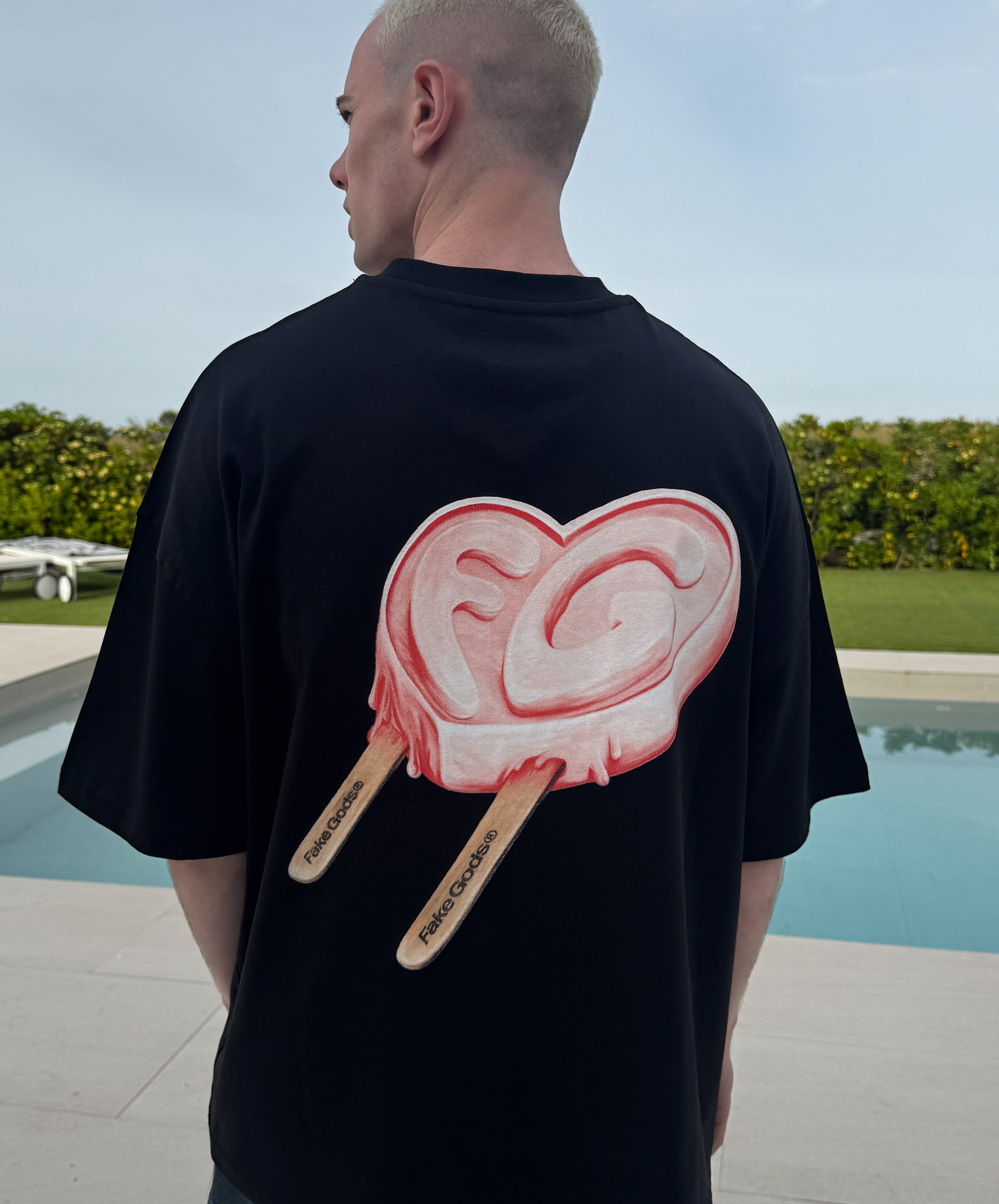 Iced Heart Tee Black