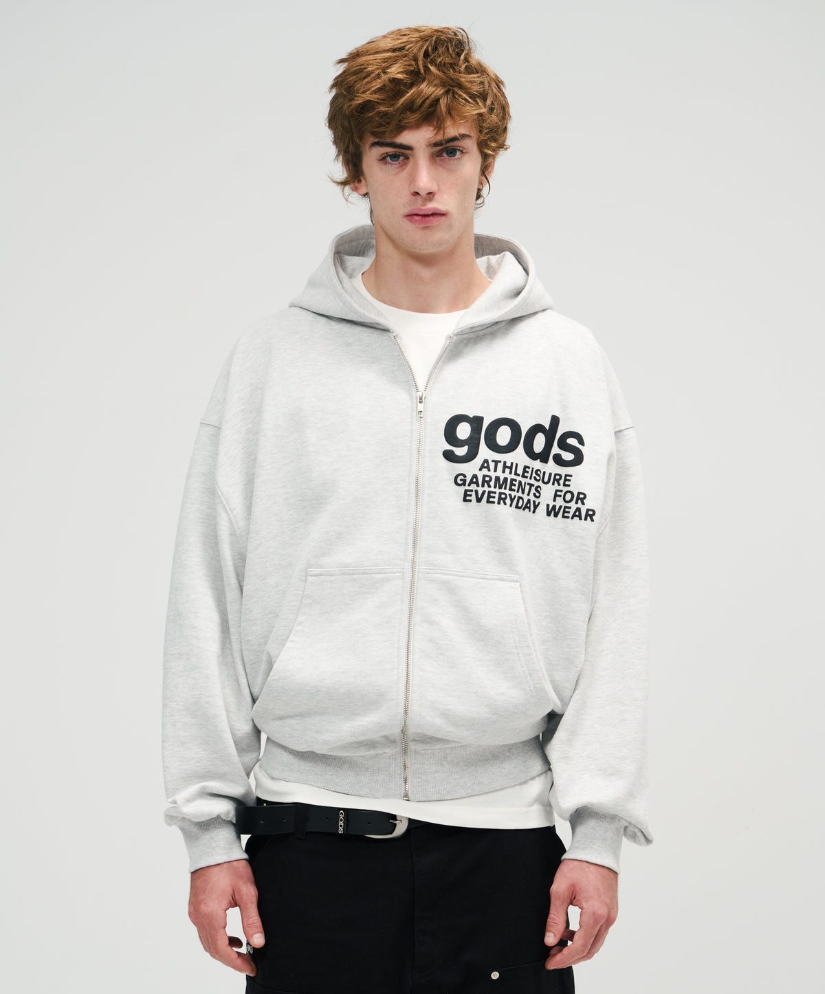 Puffy Athleisure Zipper Grey