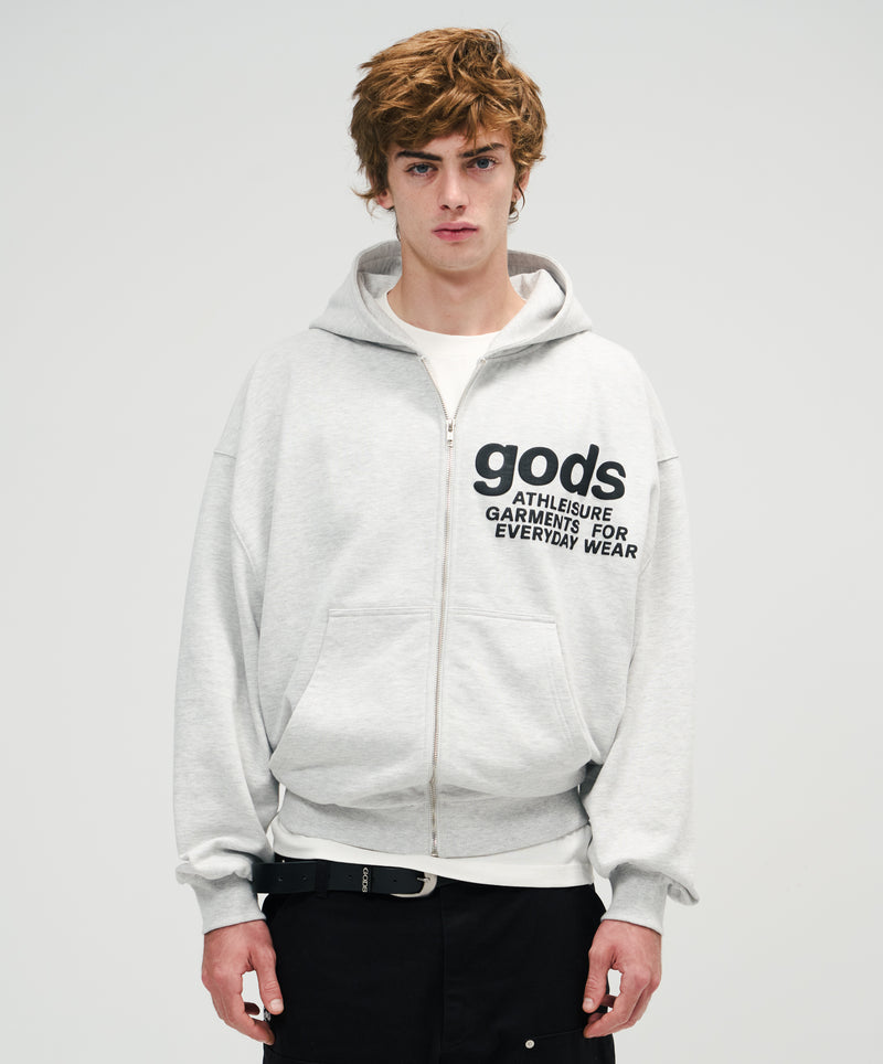 Puffy Athleisure Zipper Grey