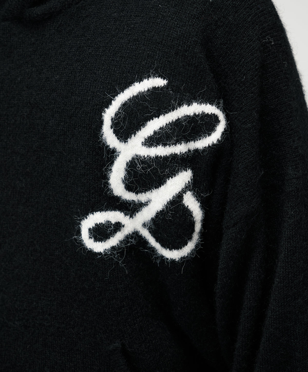 Jacquard Knit Pants Black