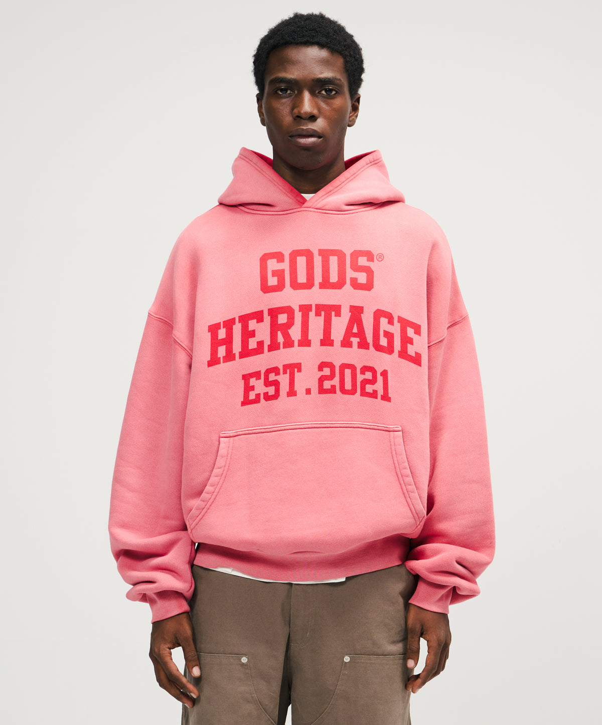 Heritage Washed Hoodie Red