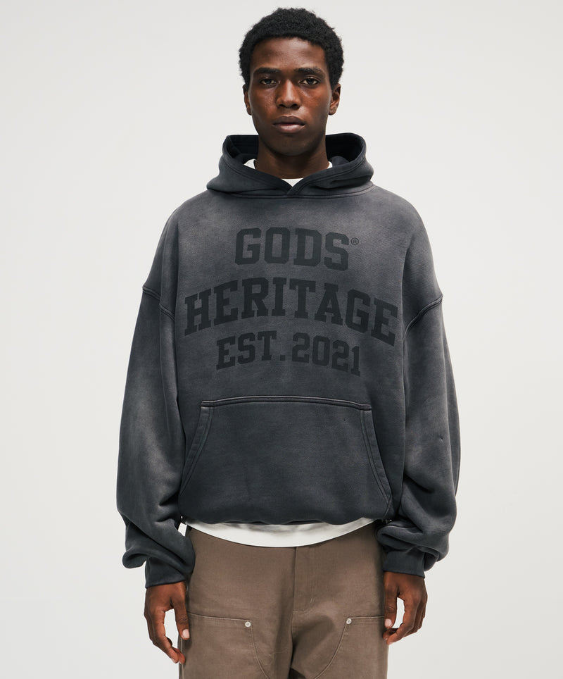 Heritage Washed Hoodie Anthra
