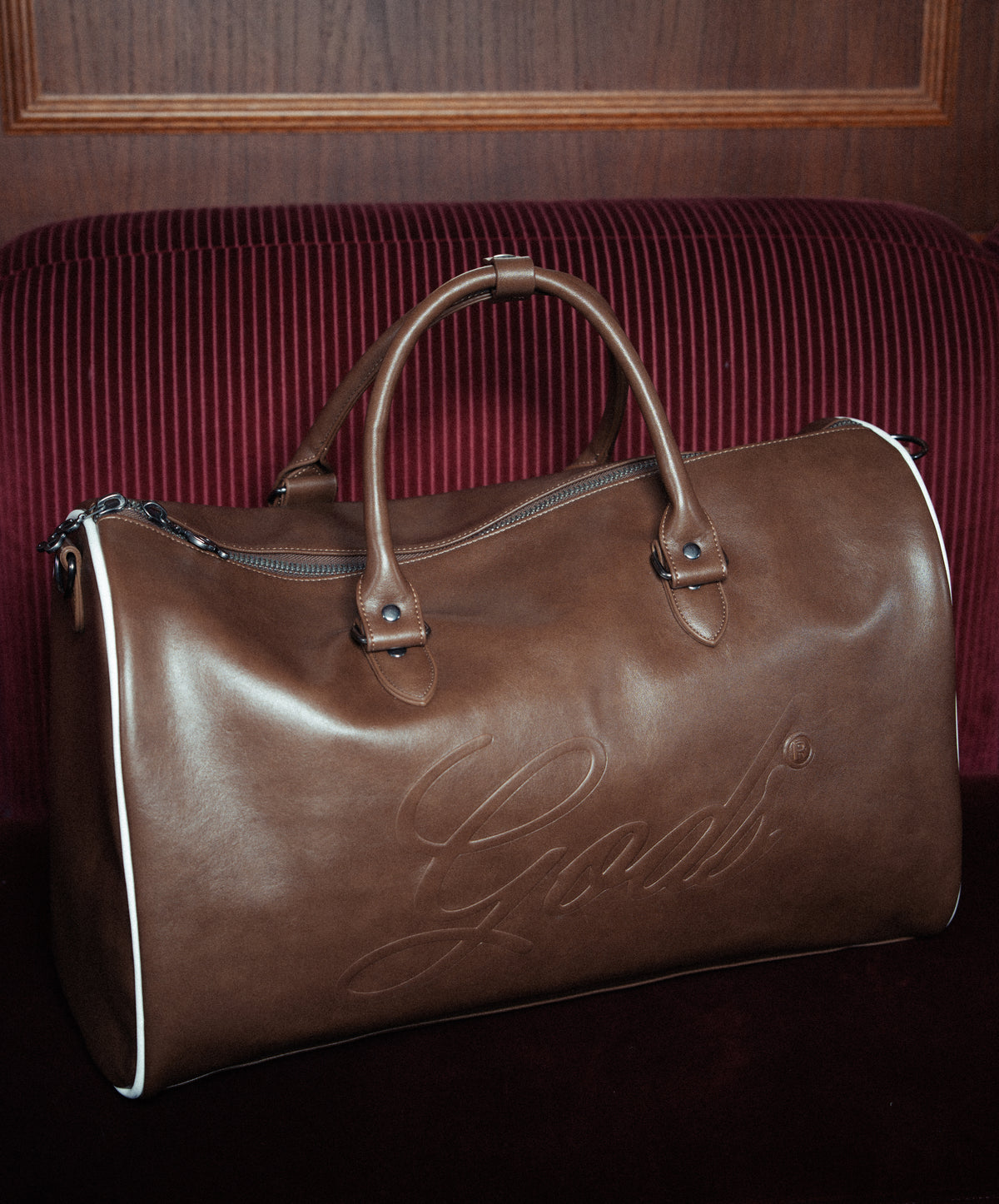 Duffel Leather Bag Brown