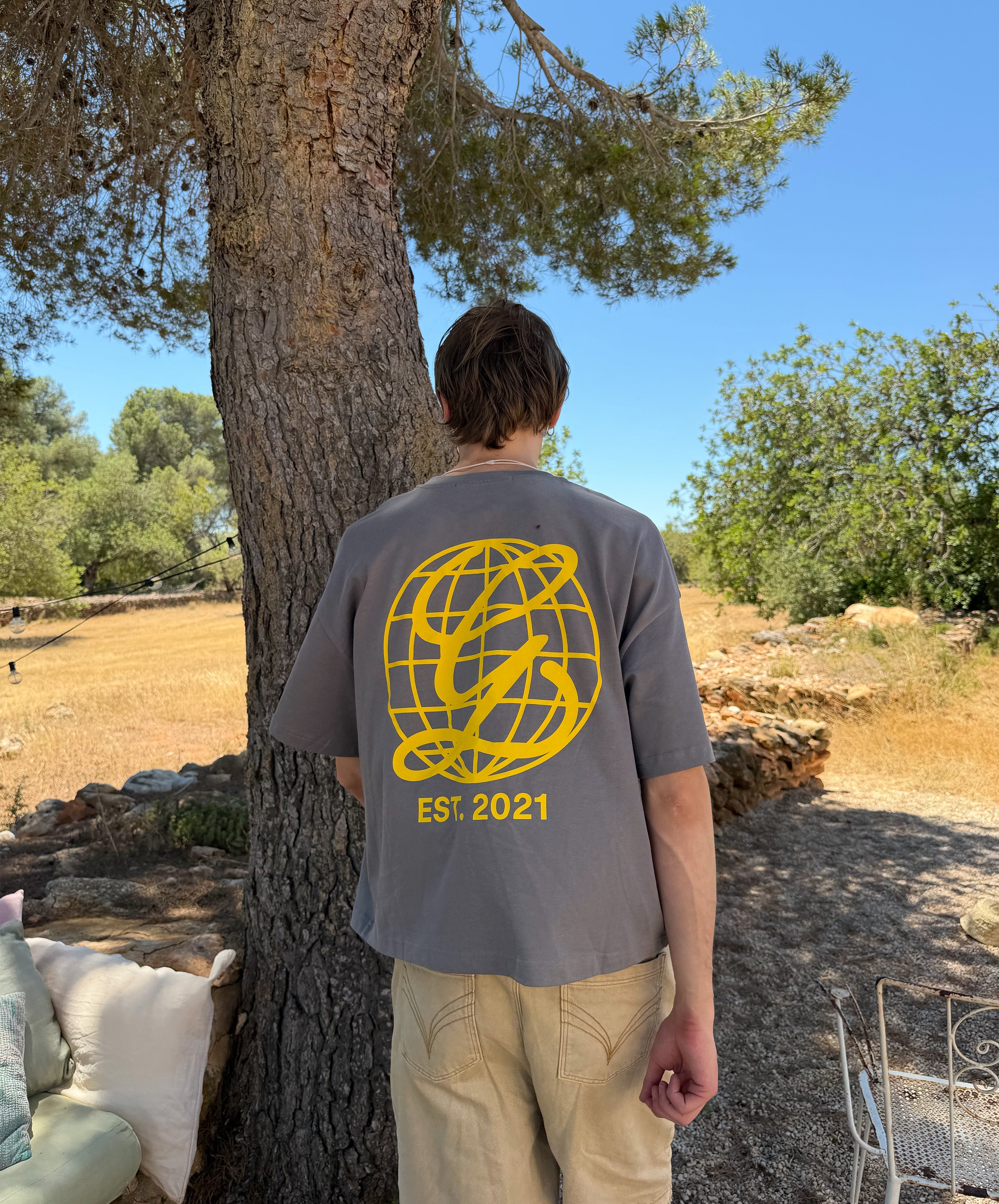 Globe Tee Grey