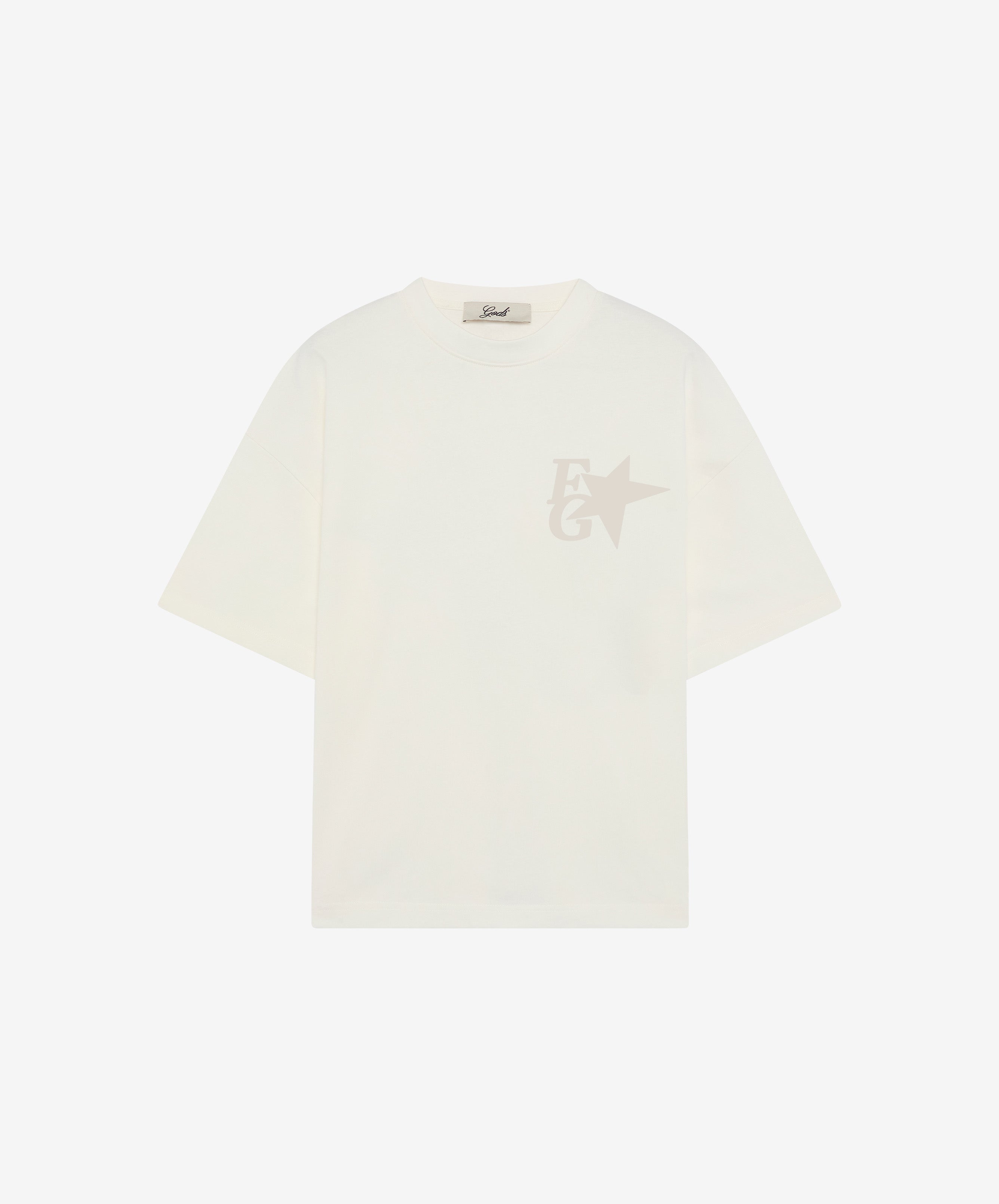 Star Boxy Tee White