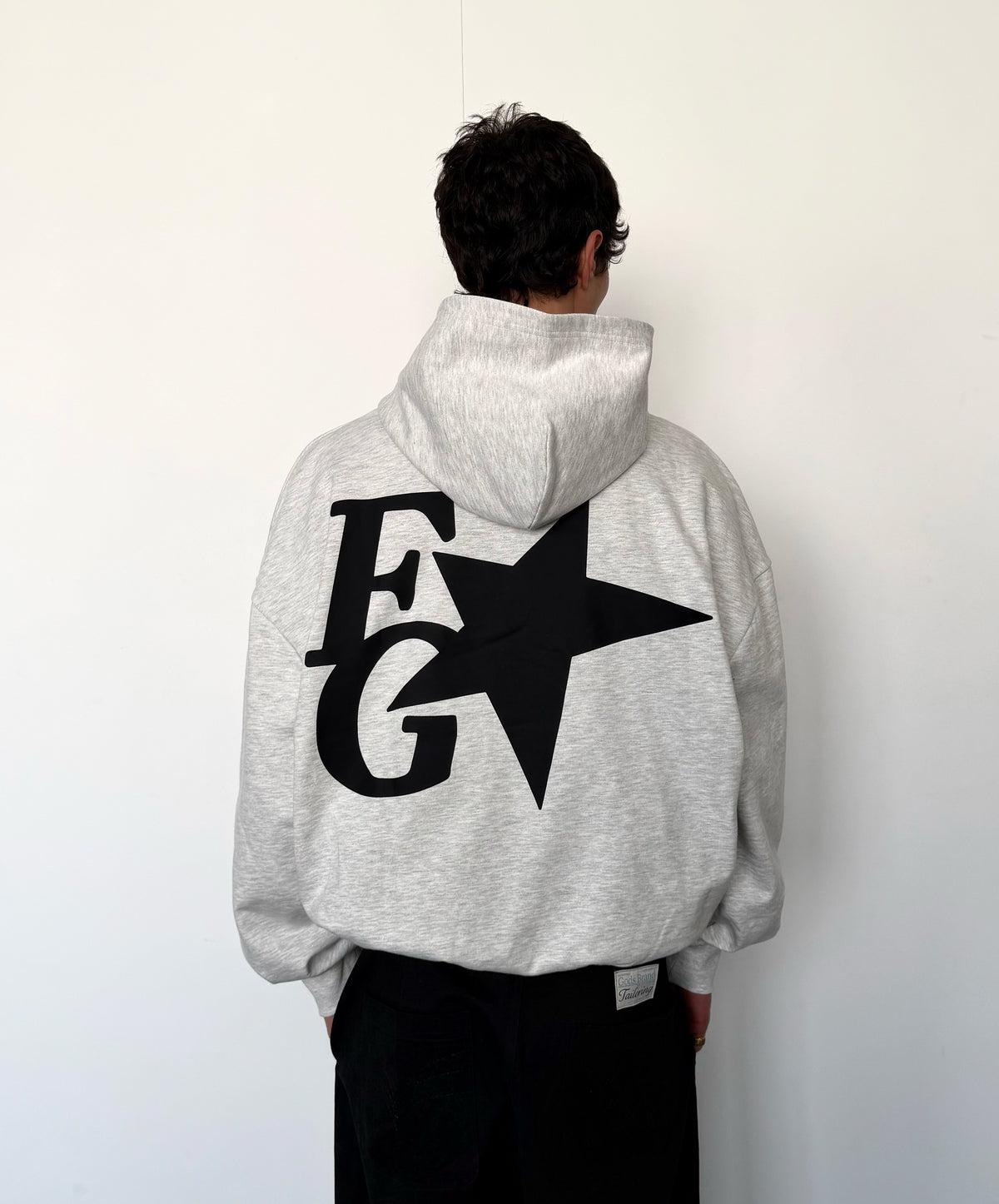 Gods Star Hoodie Grey Melange