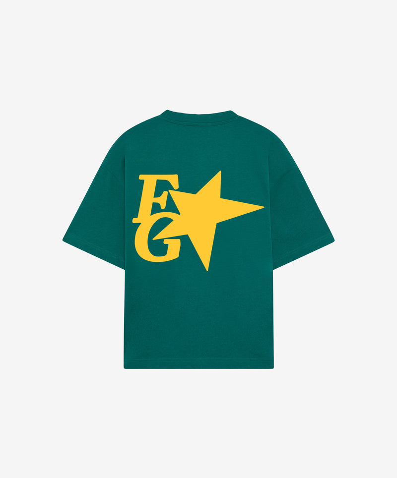 Star Boxy Tee Green