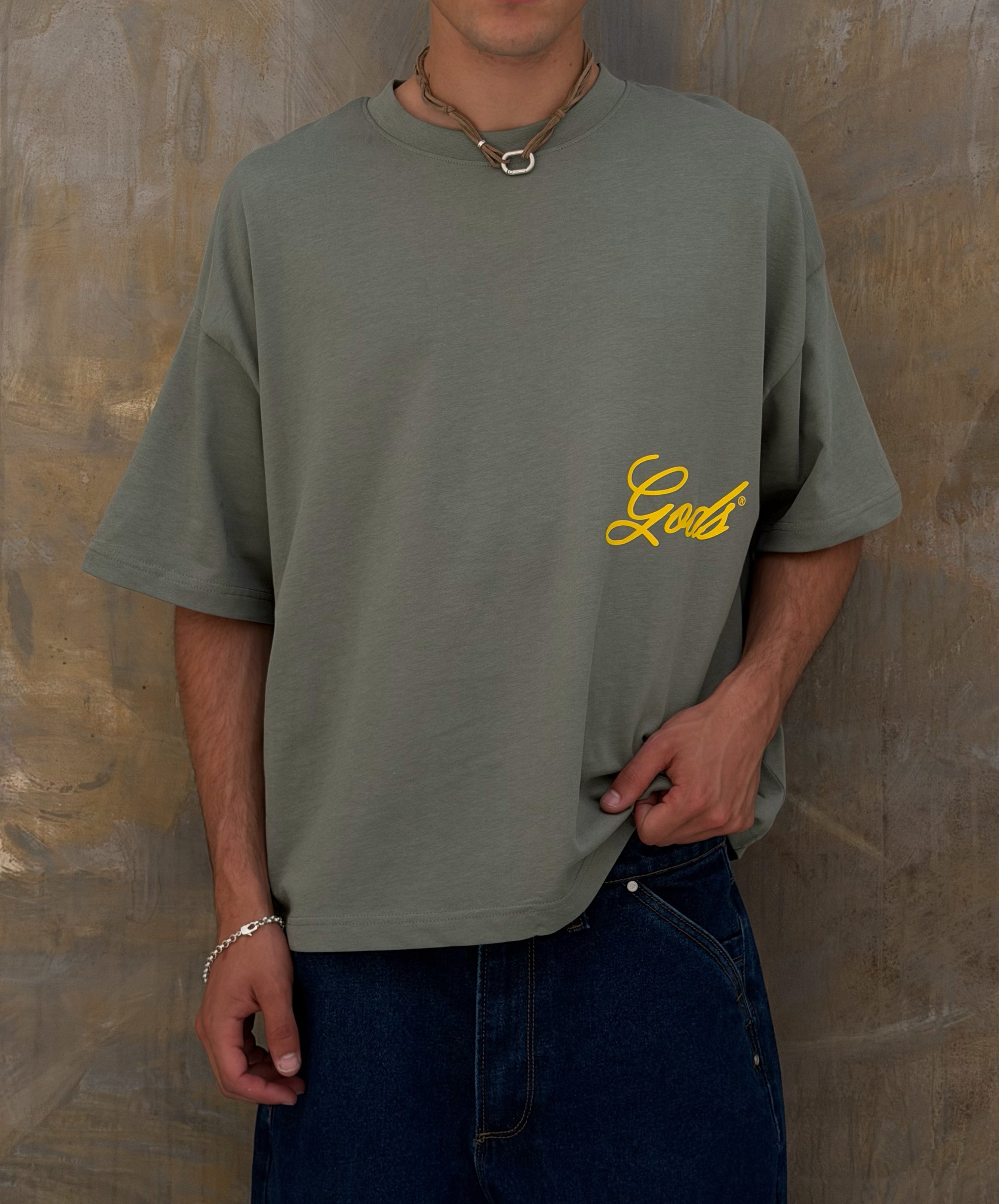 Script Tee Green