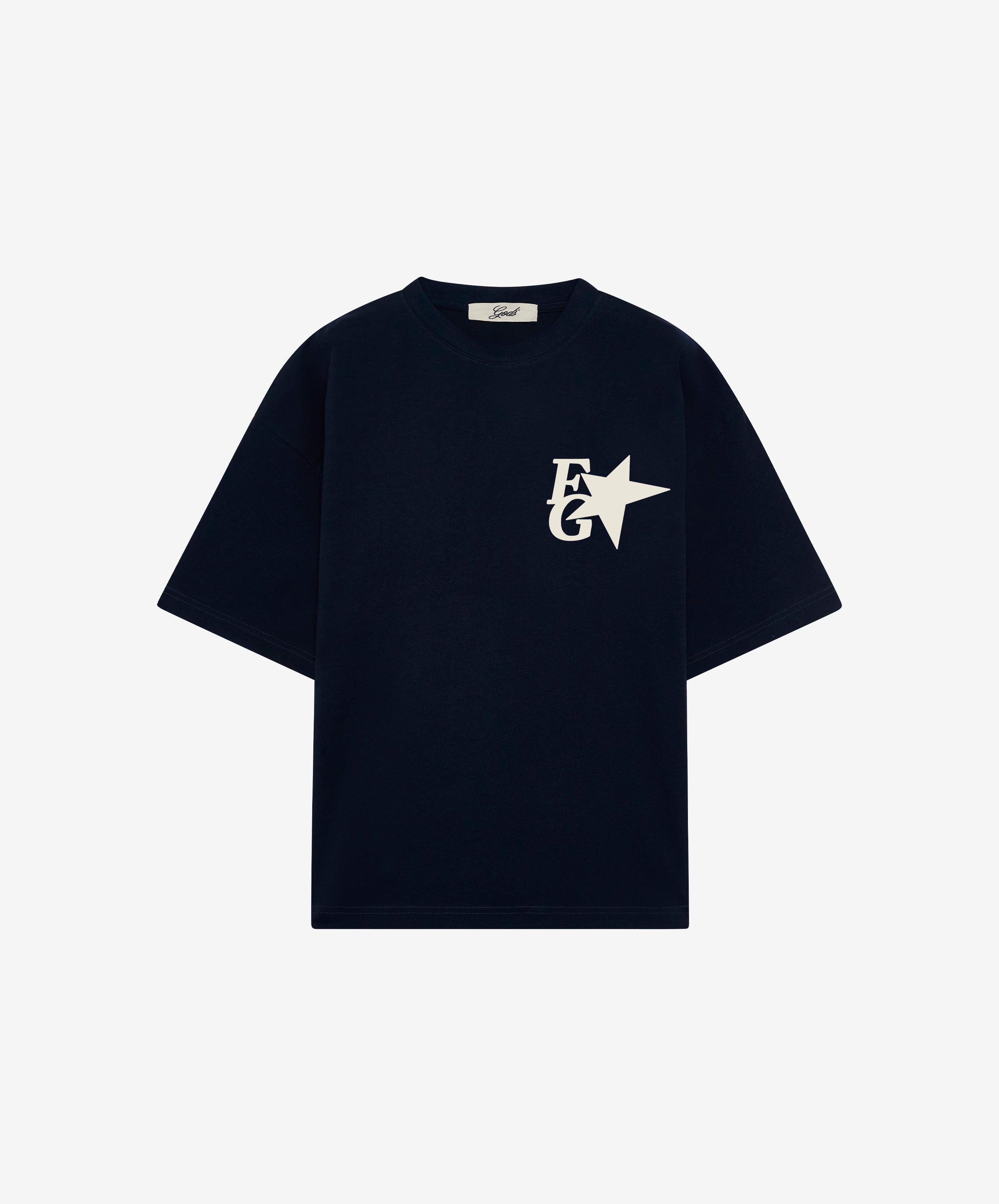Star Boxy Tee Navy