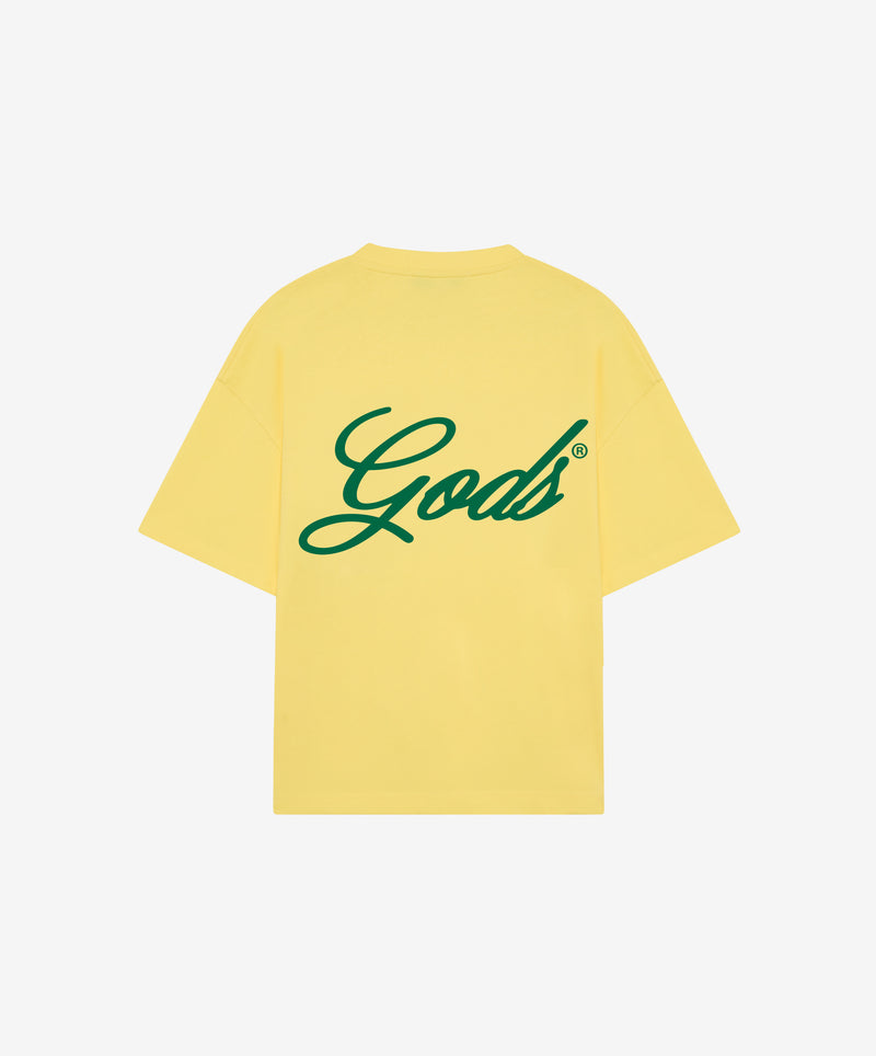 Script Boxy Tee Yellow