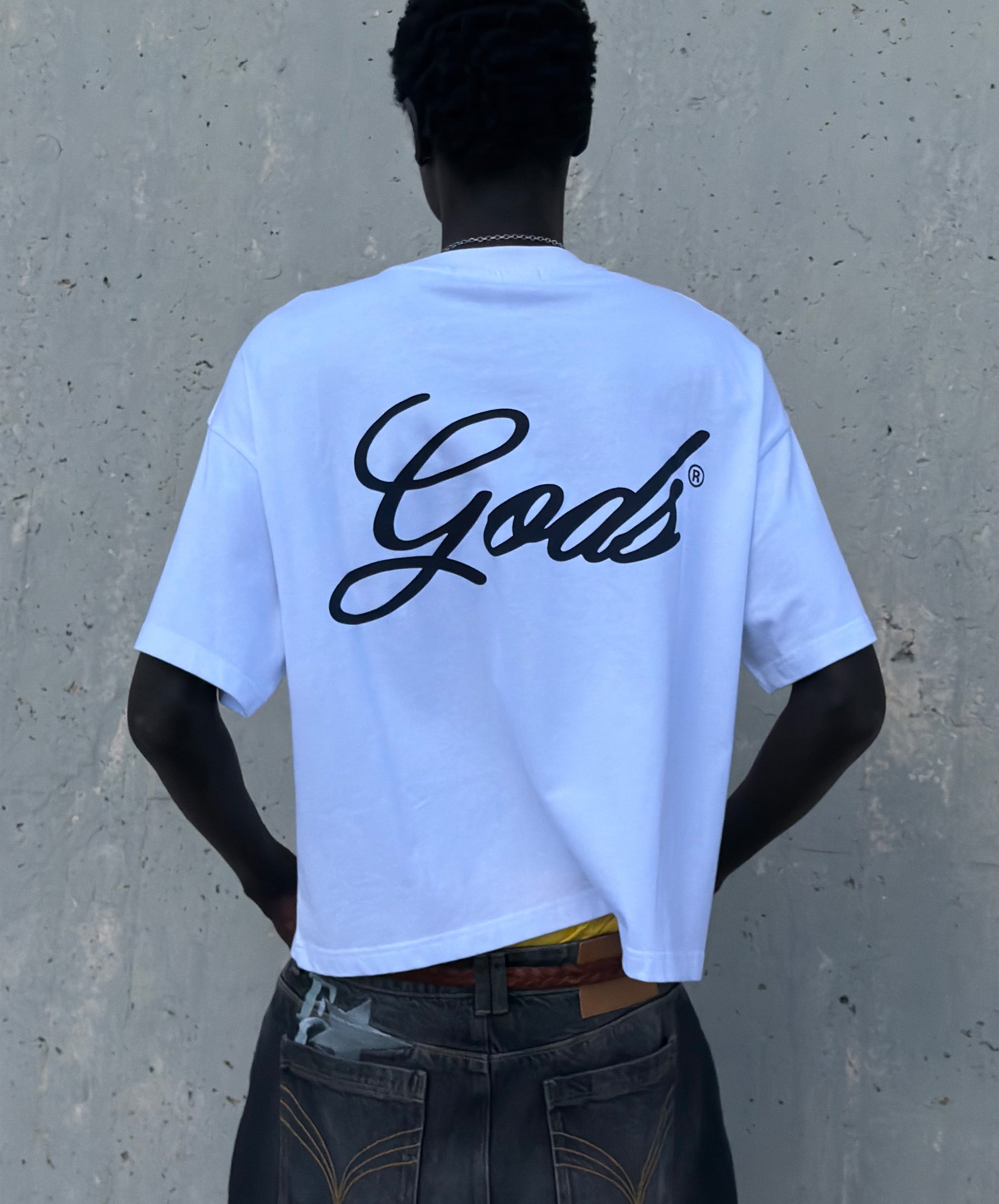 Script Boxy Tee White