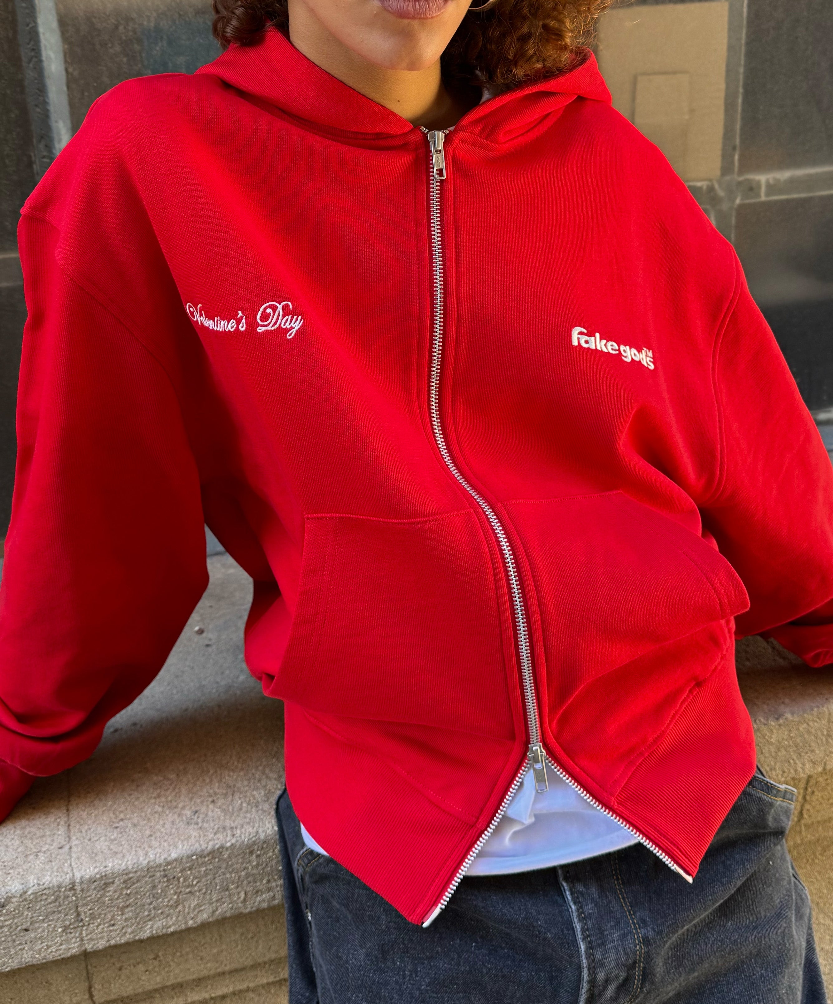 I Love You Zipper Red