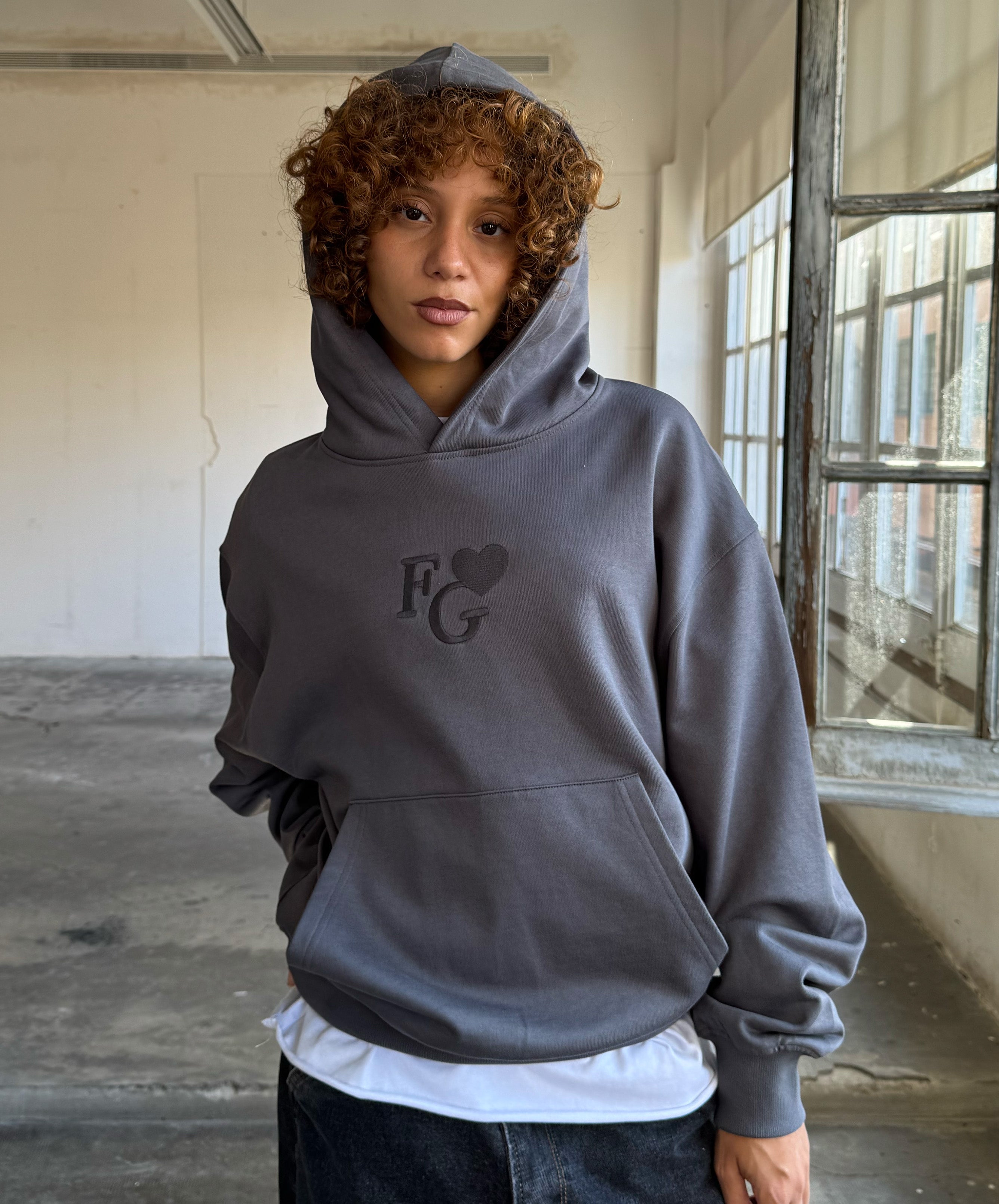 Valentine's Hoodie Dark Grey