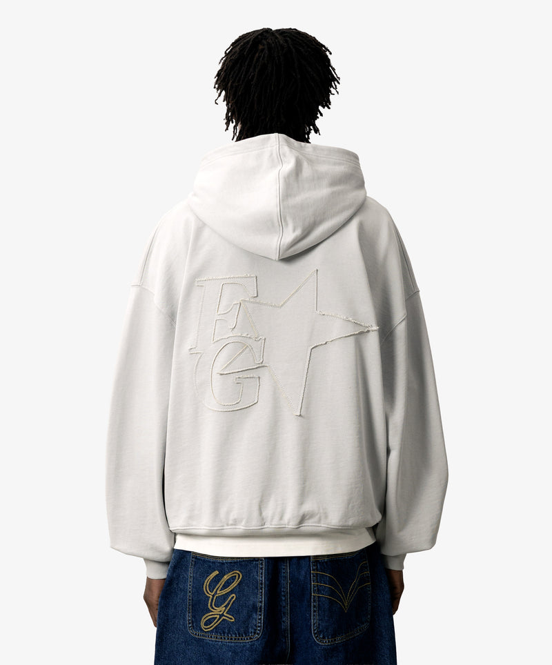 Star Hoodie Mid Grey