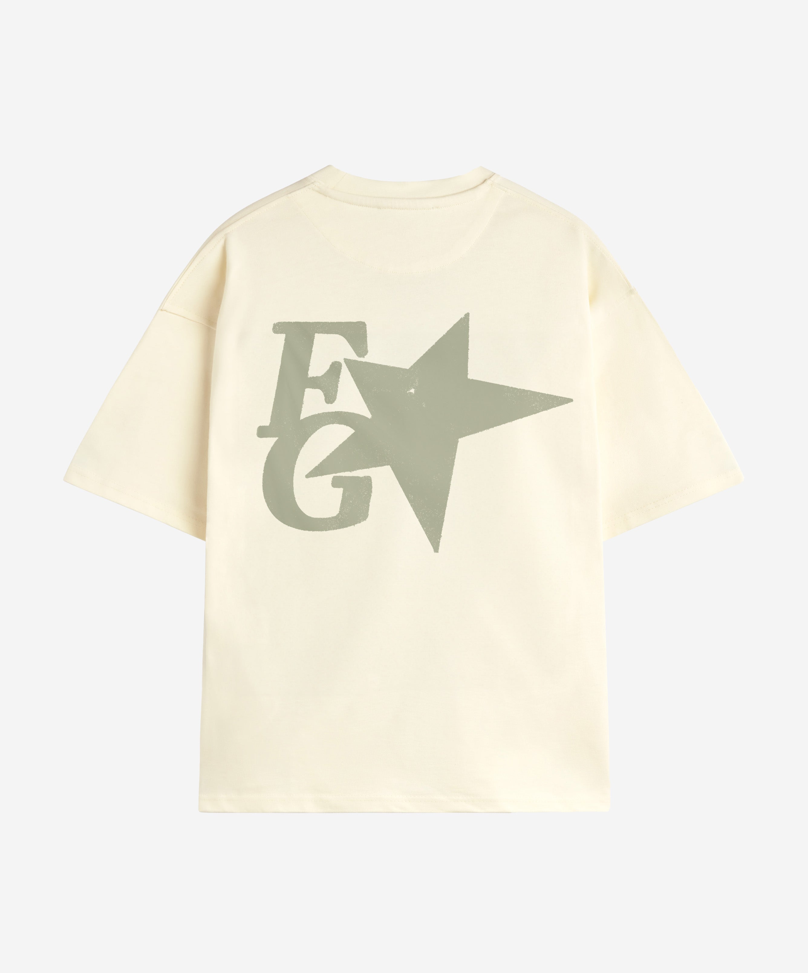 Star Boxy Tee Cream