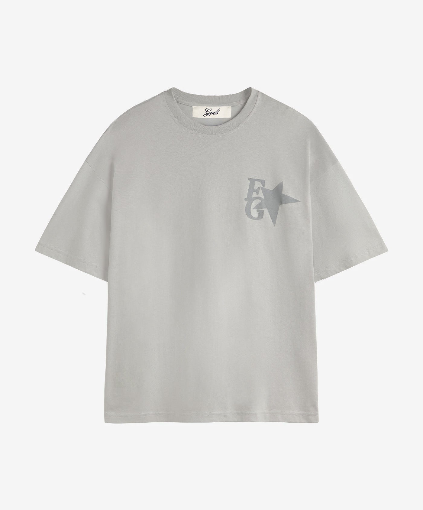 Star Boxy Tee Light Grey