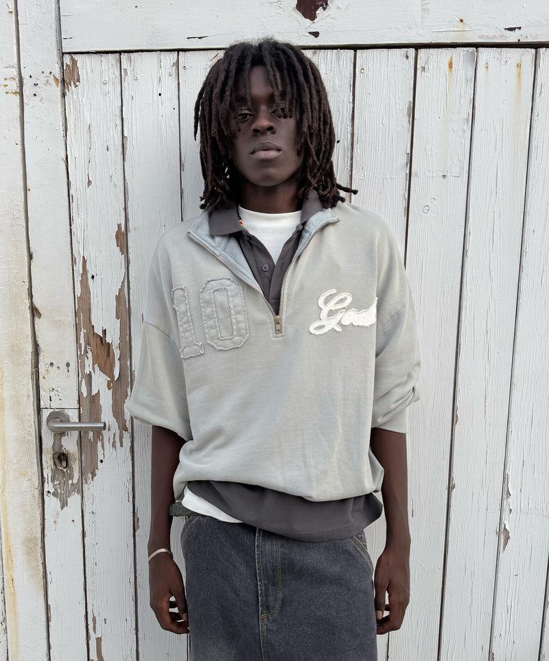 10 Half Zip Grey