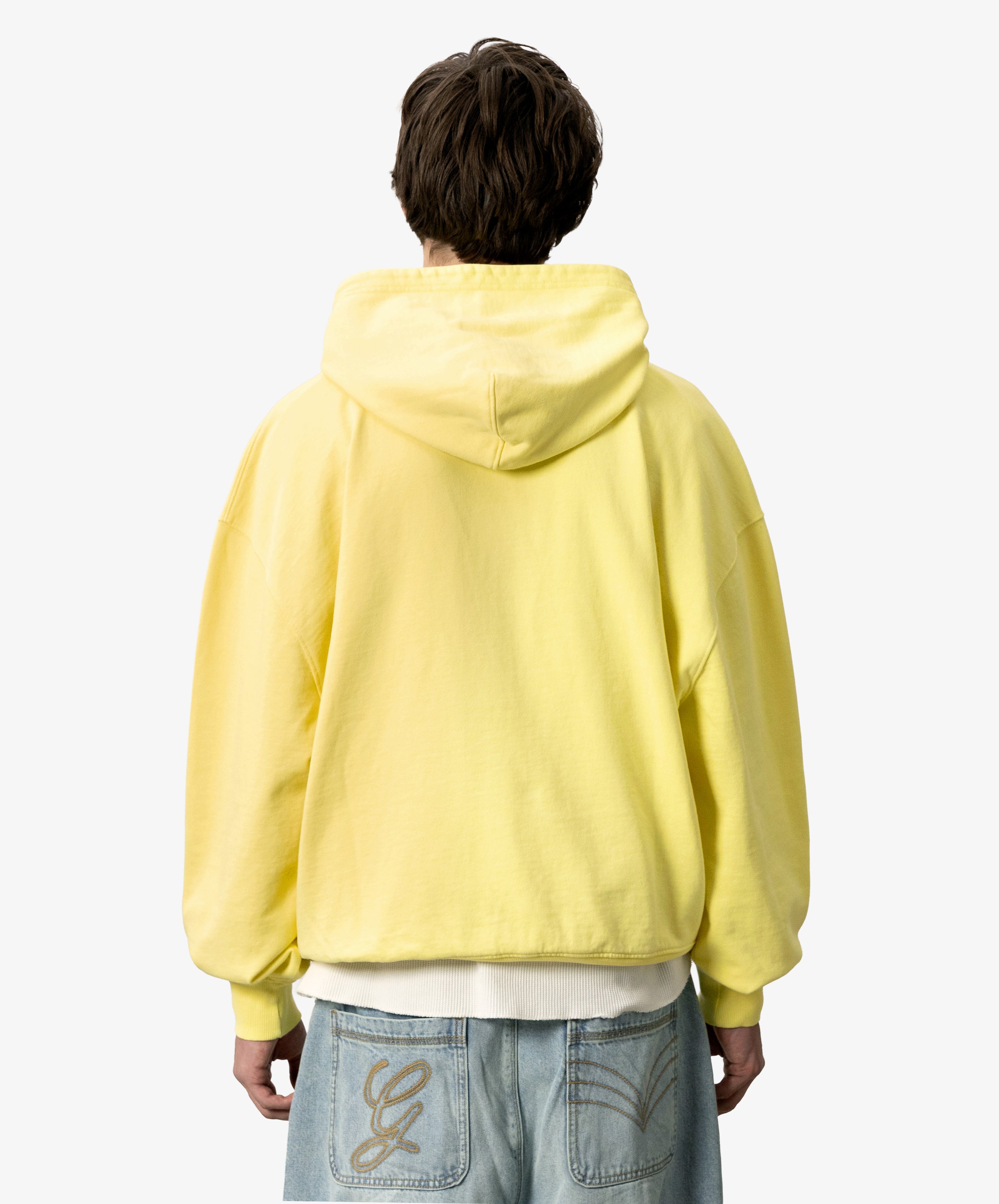 Star Washed Hoodie Yellow