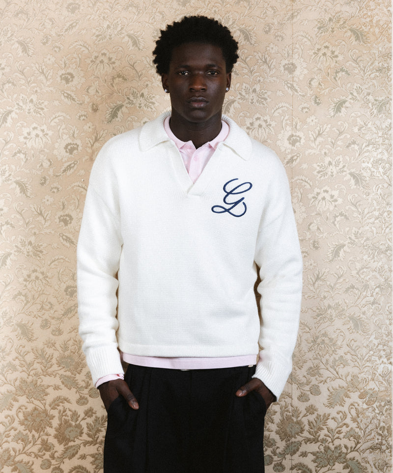 Gods.Co Knitted Polo White