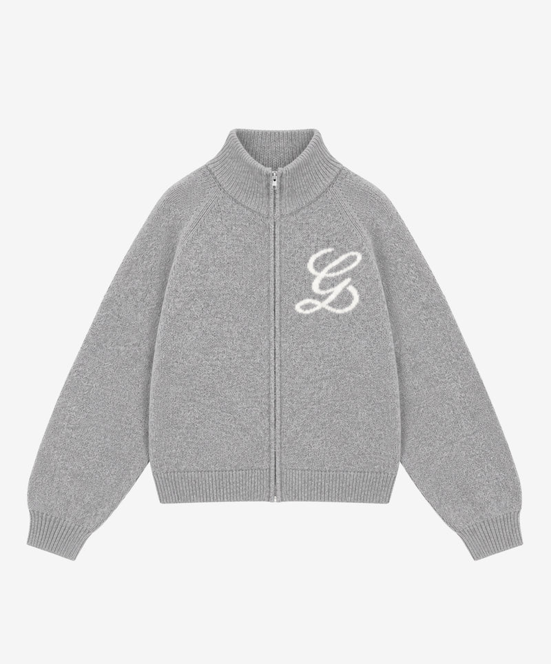 Zipper G Knitted Grey