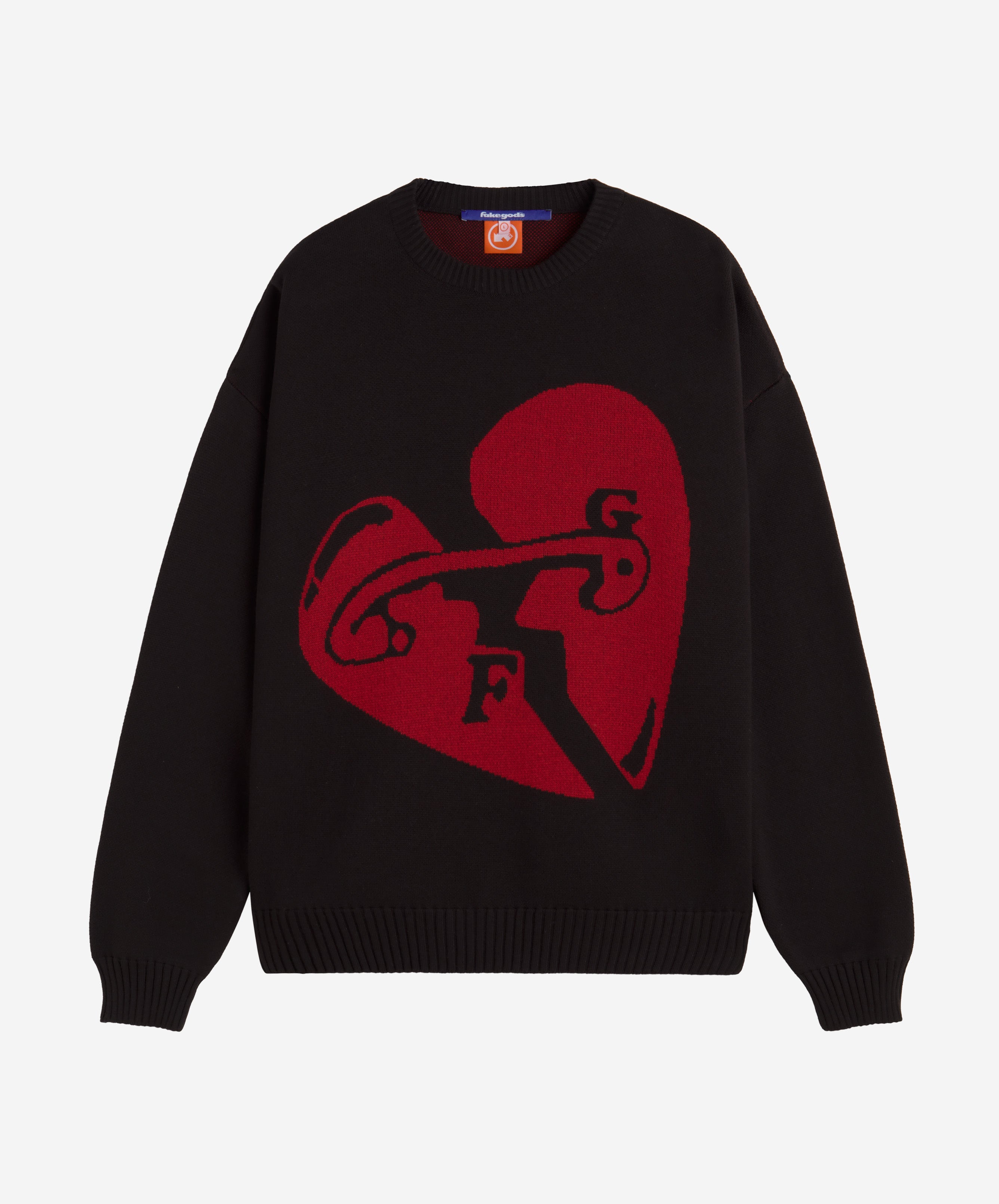 Valentine'S Knitted Sweater Black