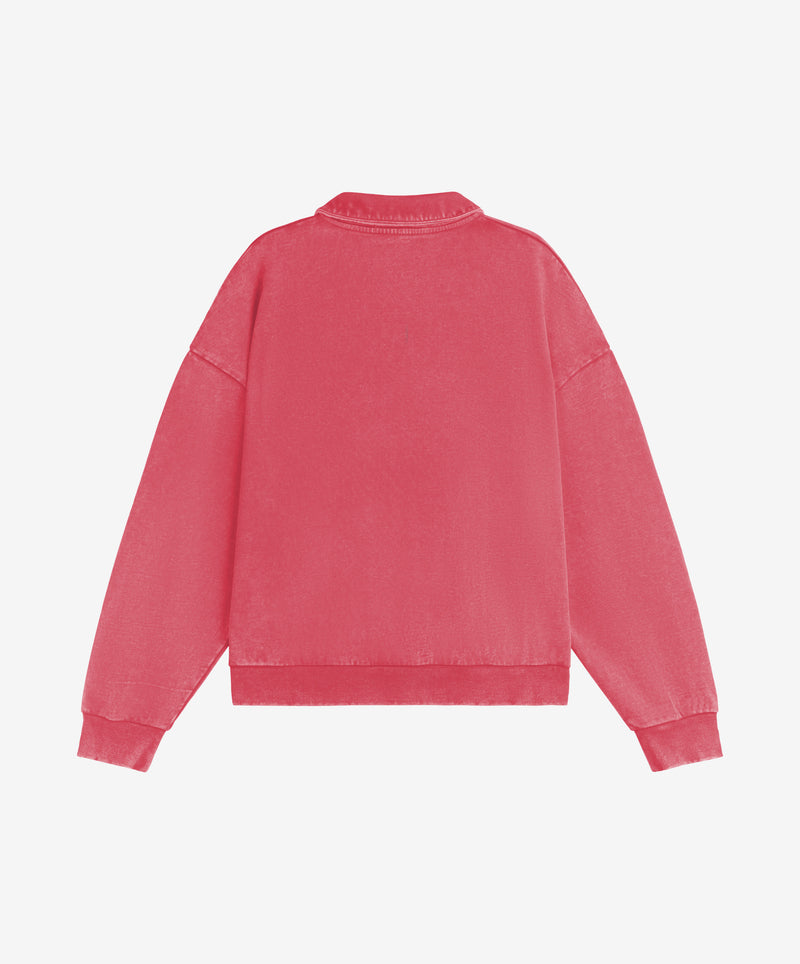 Gods Half Zip Washed Red