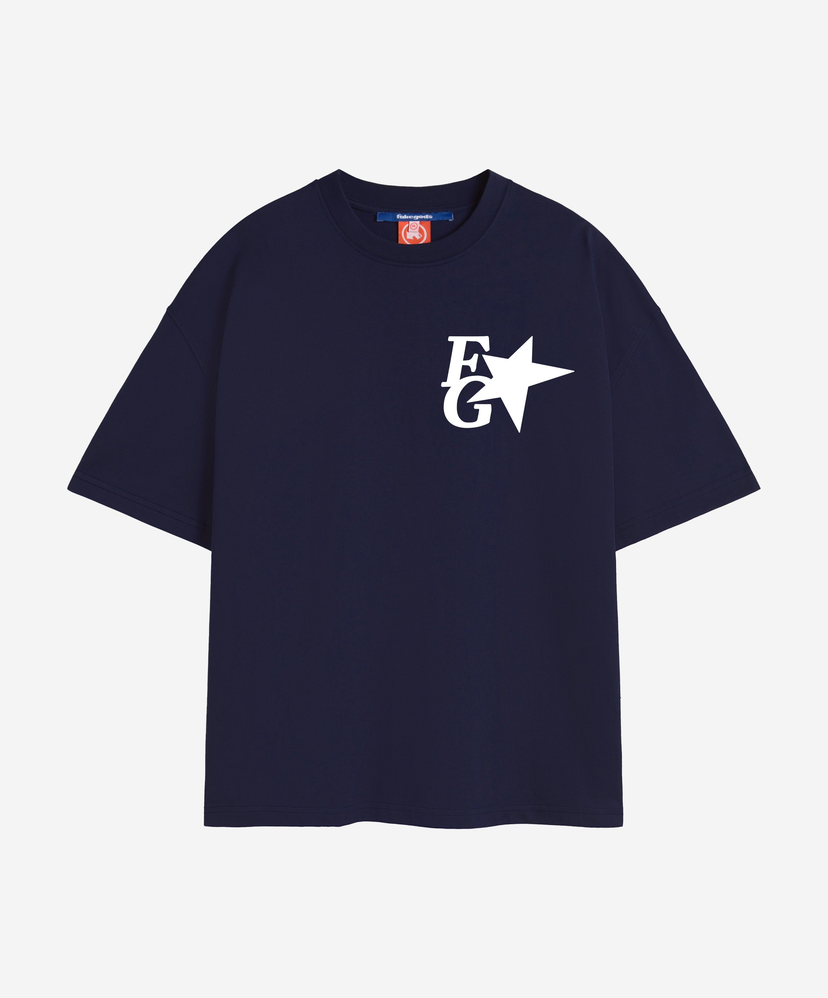 Star Boxy Tee Navy