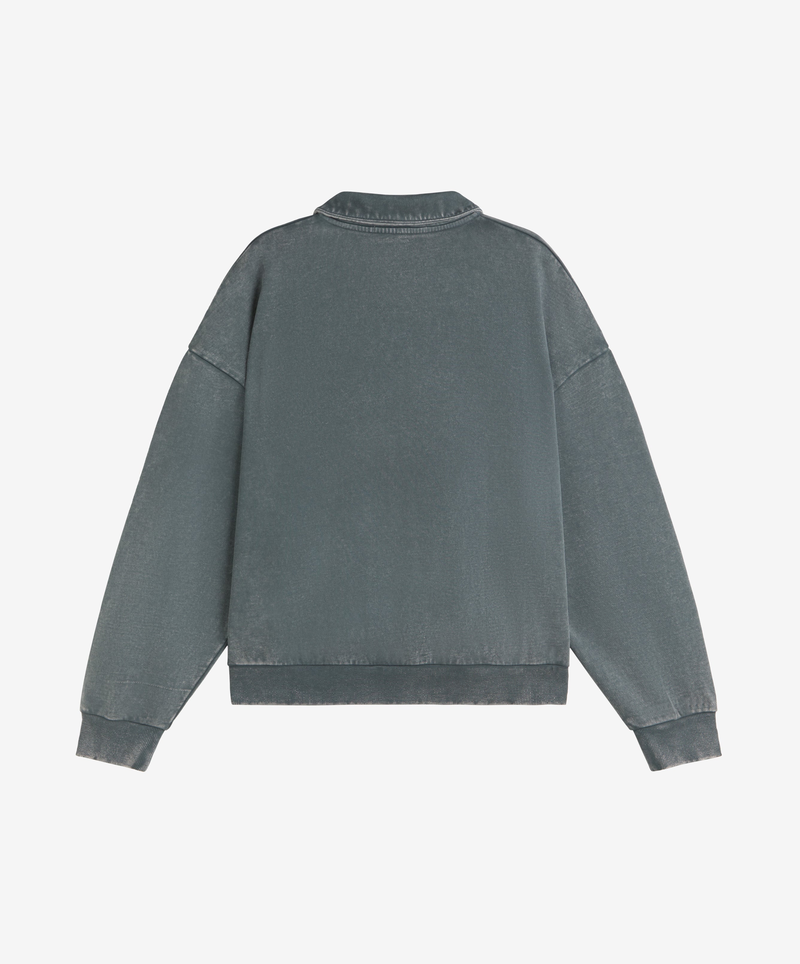 Gods Half Zip Washed Dark Grey