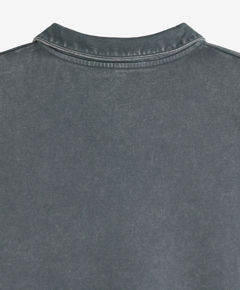 Gods Half Zip Washed Dark Grey