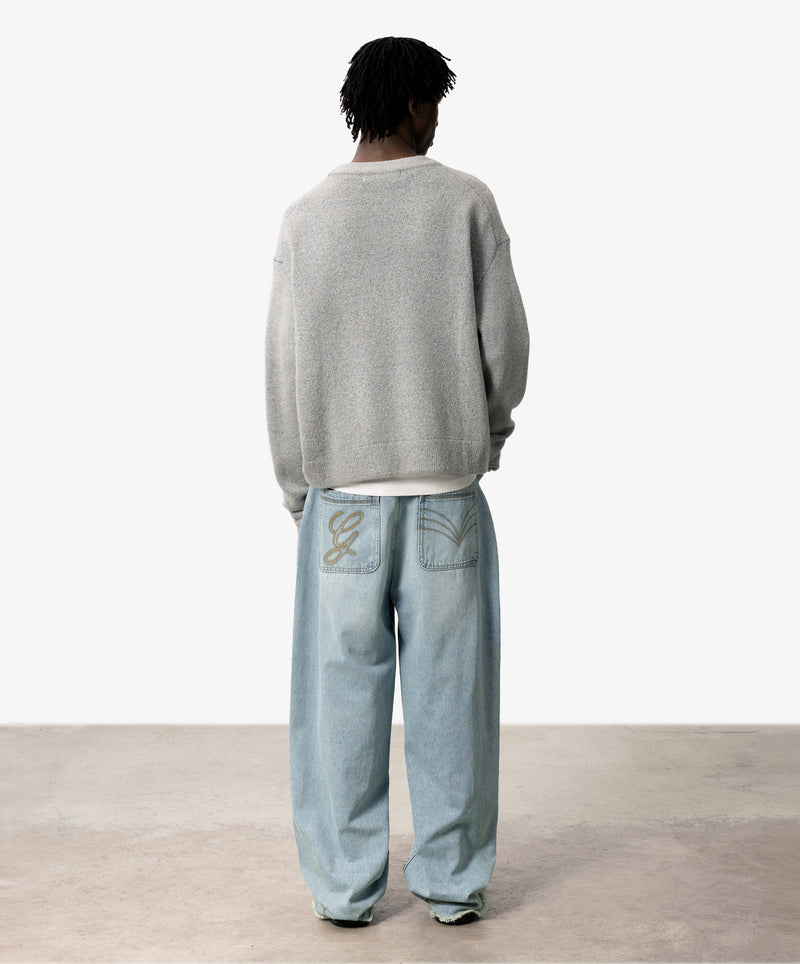 G'S Knitted Sweater Light Grey
