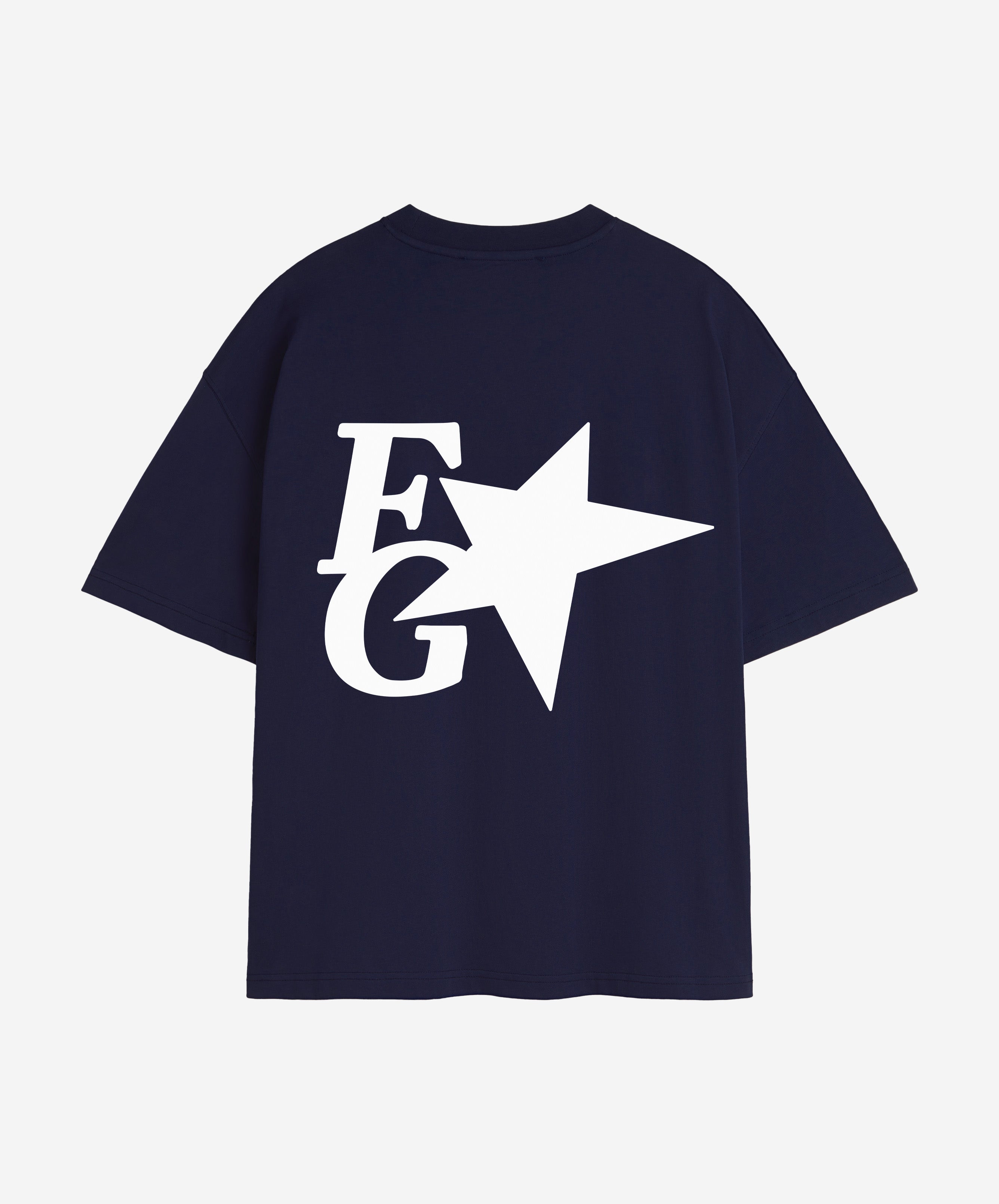 Star Boxy Tee Navy