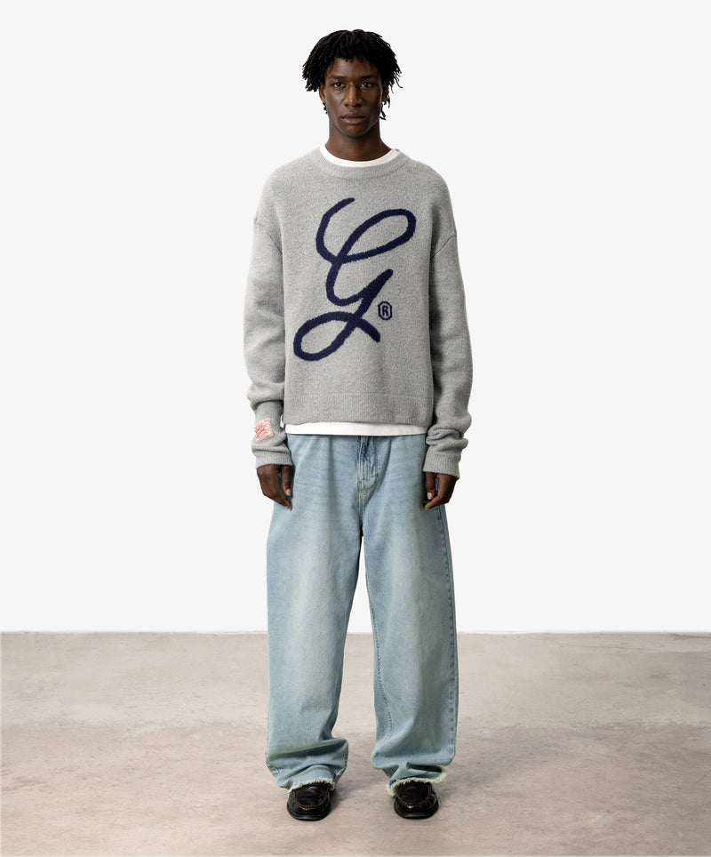 G'S Knitted Sweater Light Grey