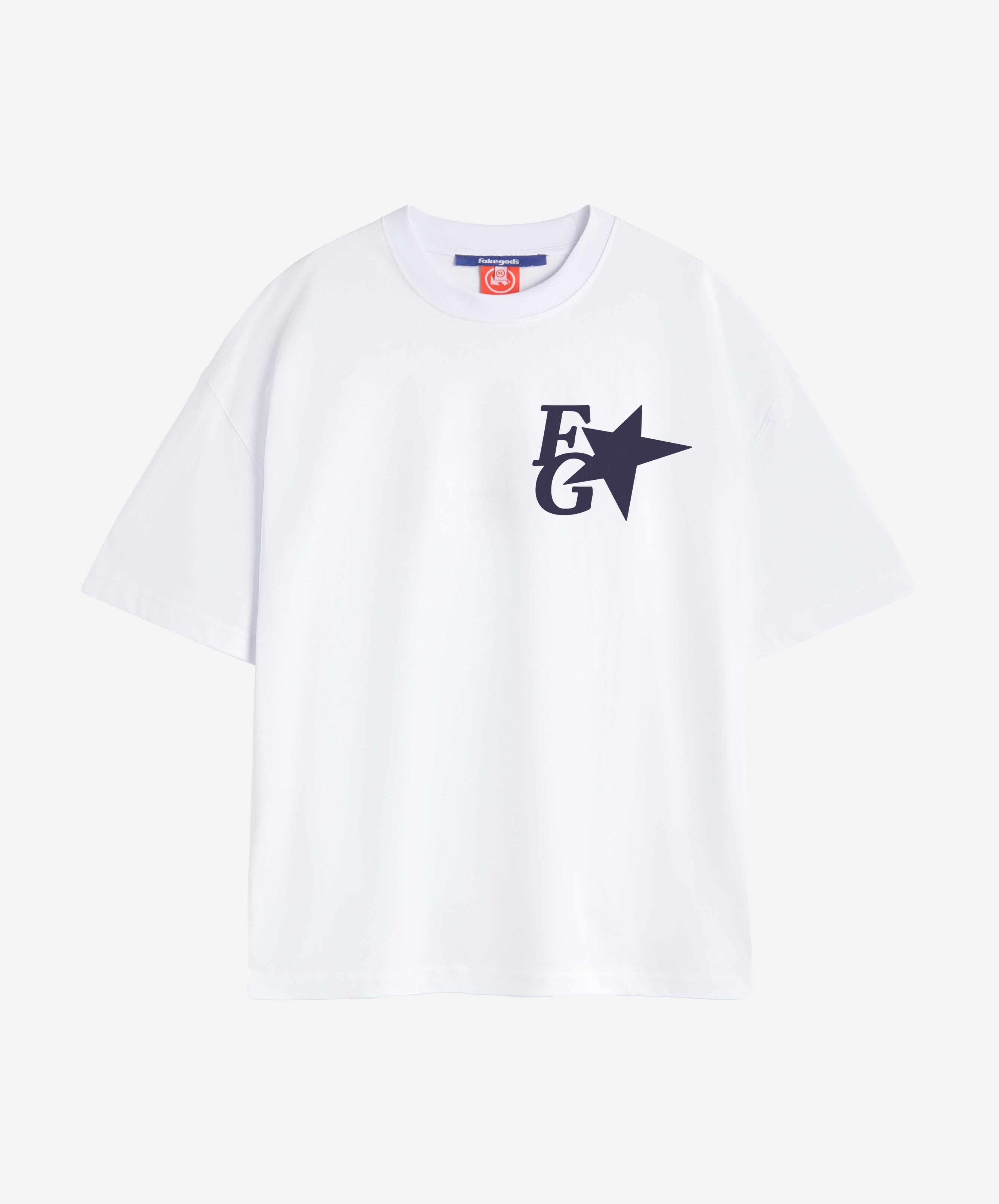 Star Boxy Tee White