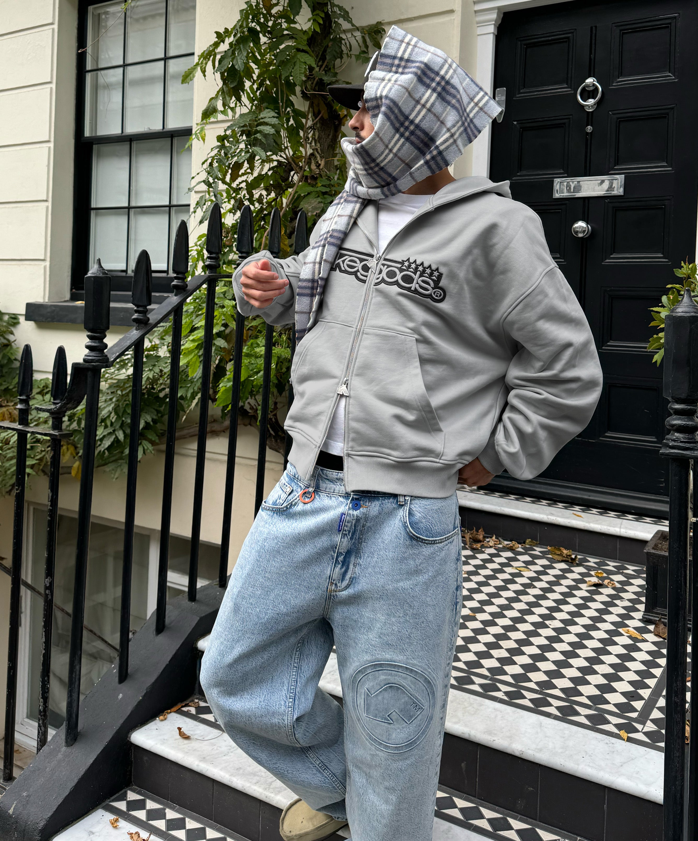 5 Star Zipper Mid Grey