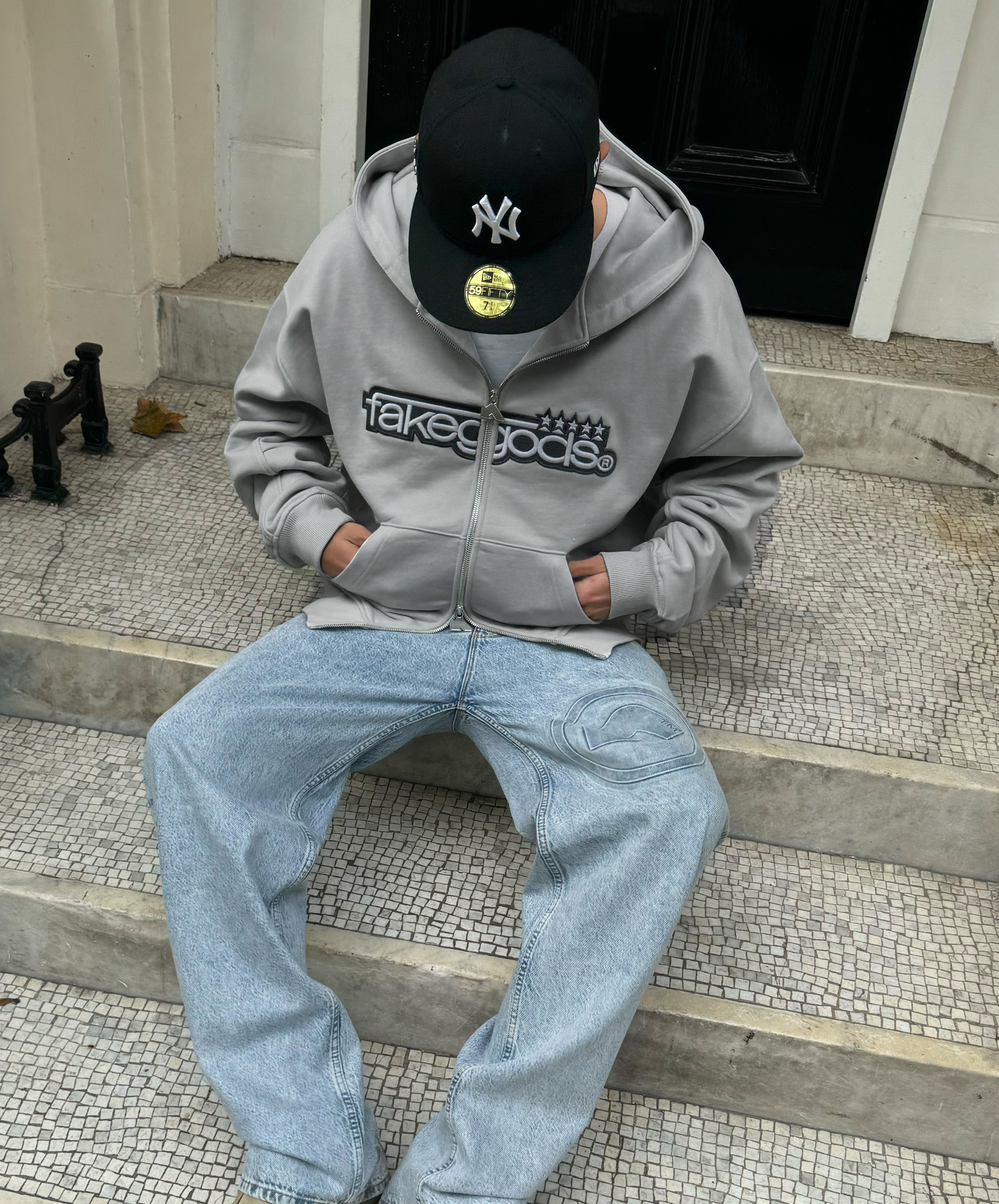 5 Star Zipper Mid Grey