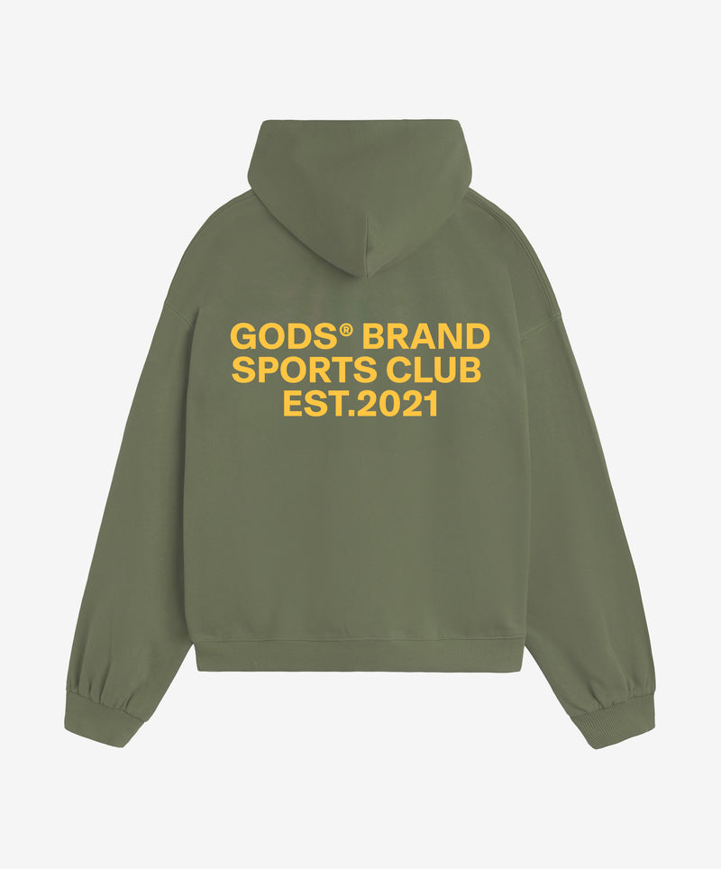 Gods® Brand Sports Club Hoodie Military Green