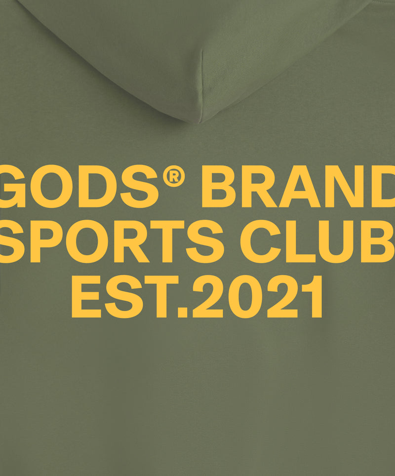 Gods® Brand Sports Club Hoodie Military Green
