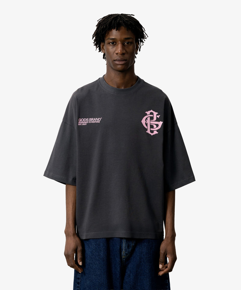 Gods Brand Boxy Tee Dark Grey