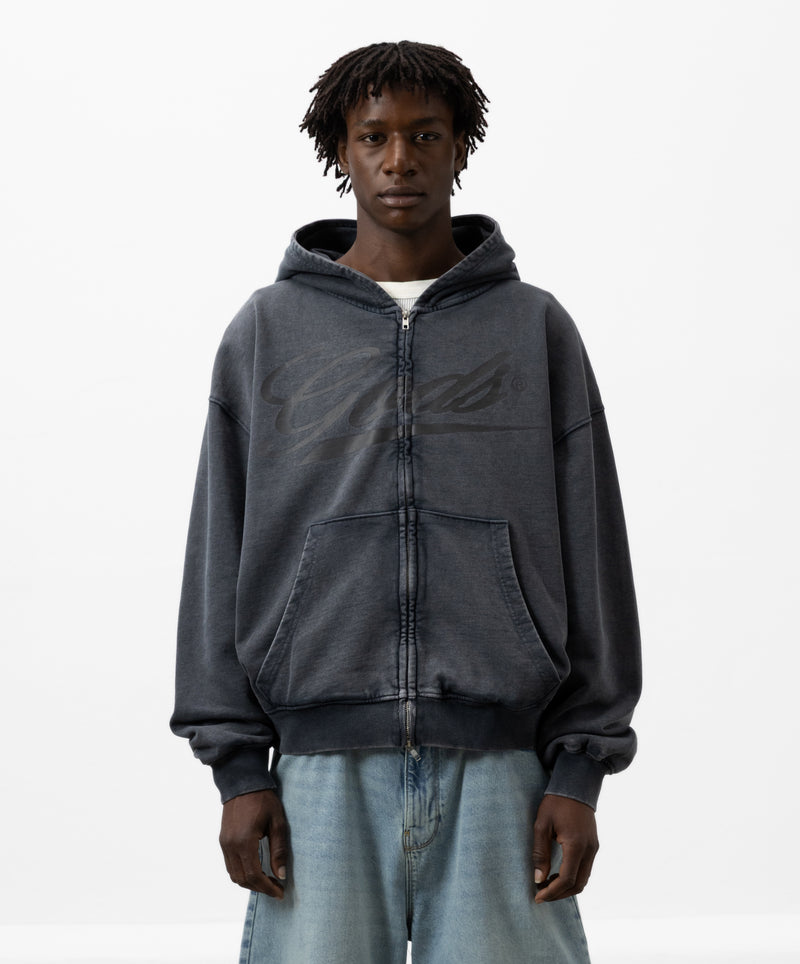 Gods Sunfaded Zipper Dark Grey