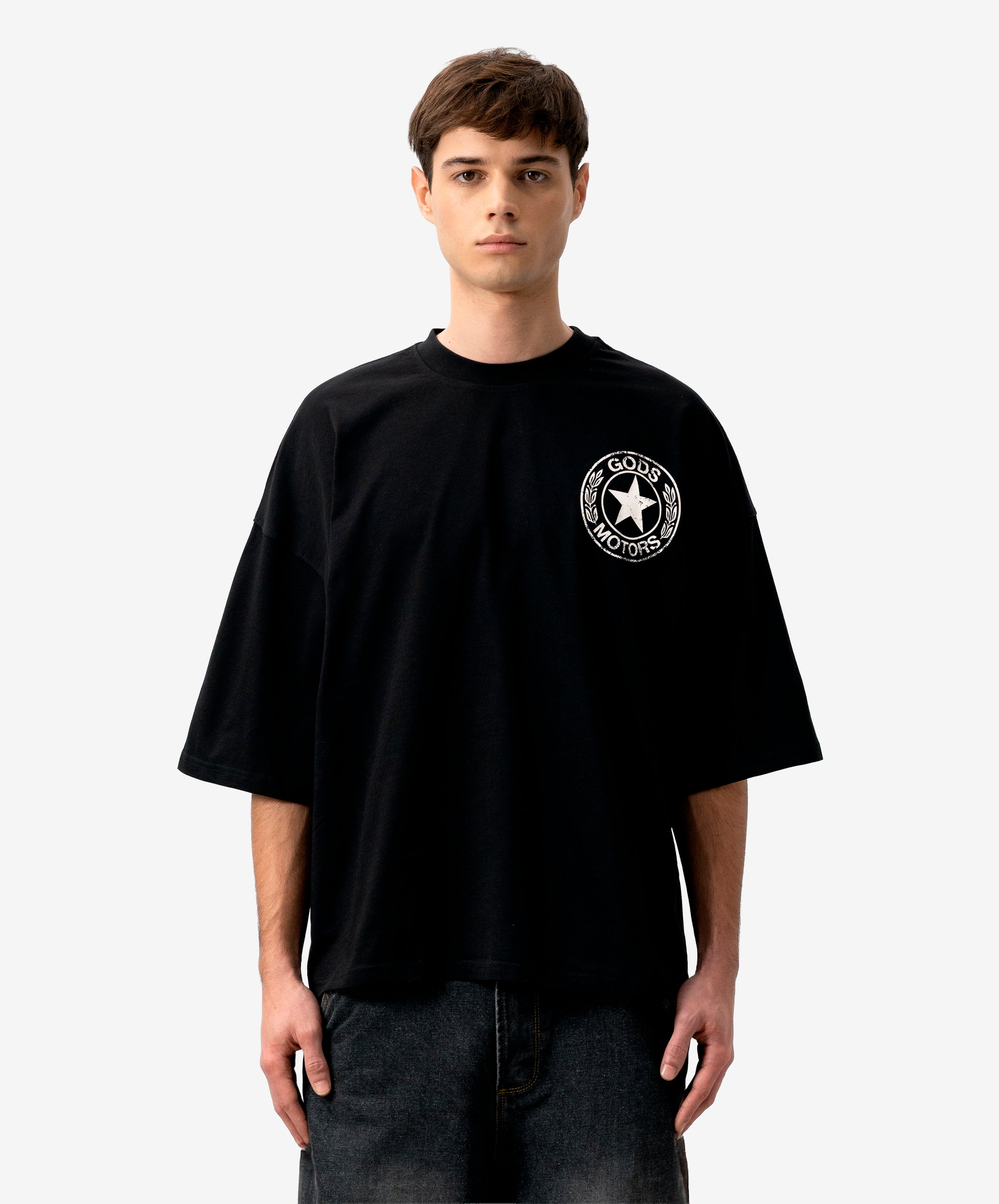 Motor Boxy Tee Black